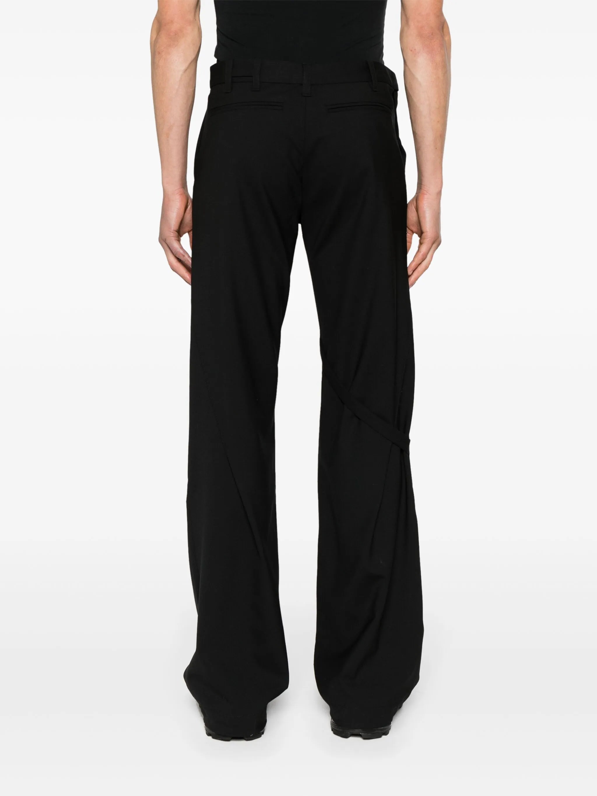 Luminous tailored wool trousers