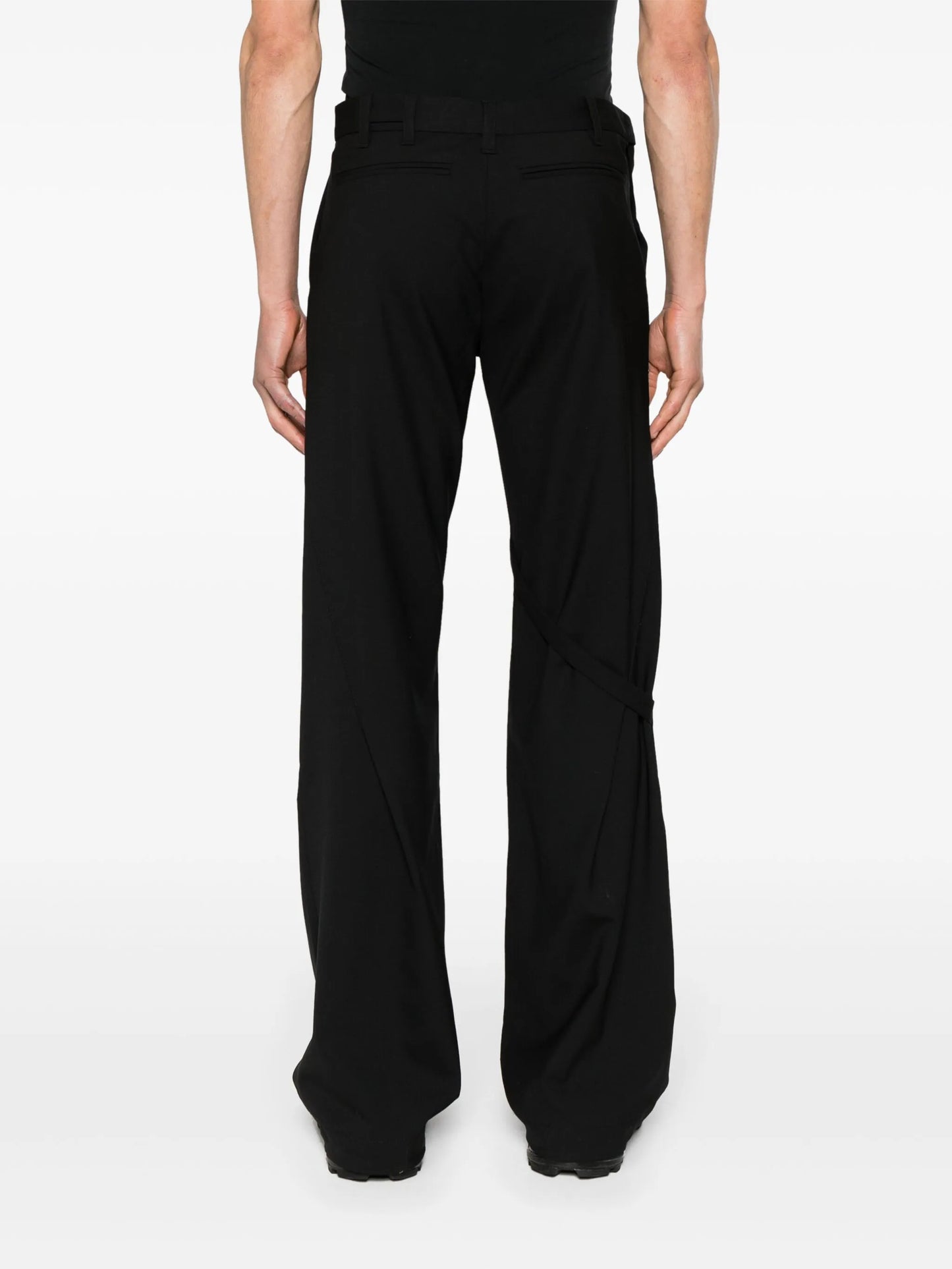 Luminous tailored wool trousers