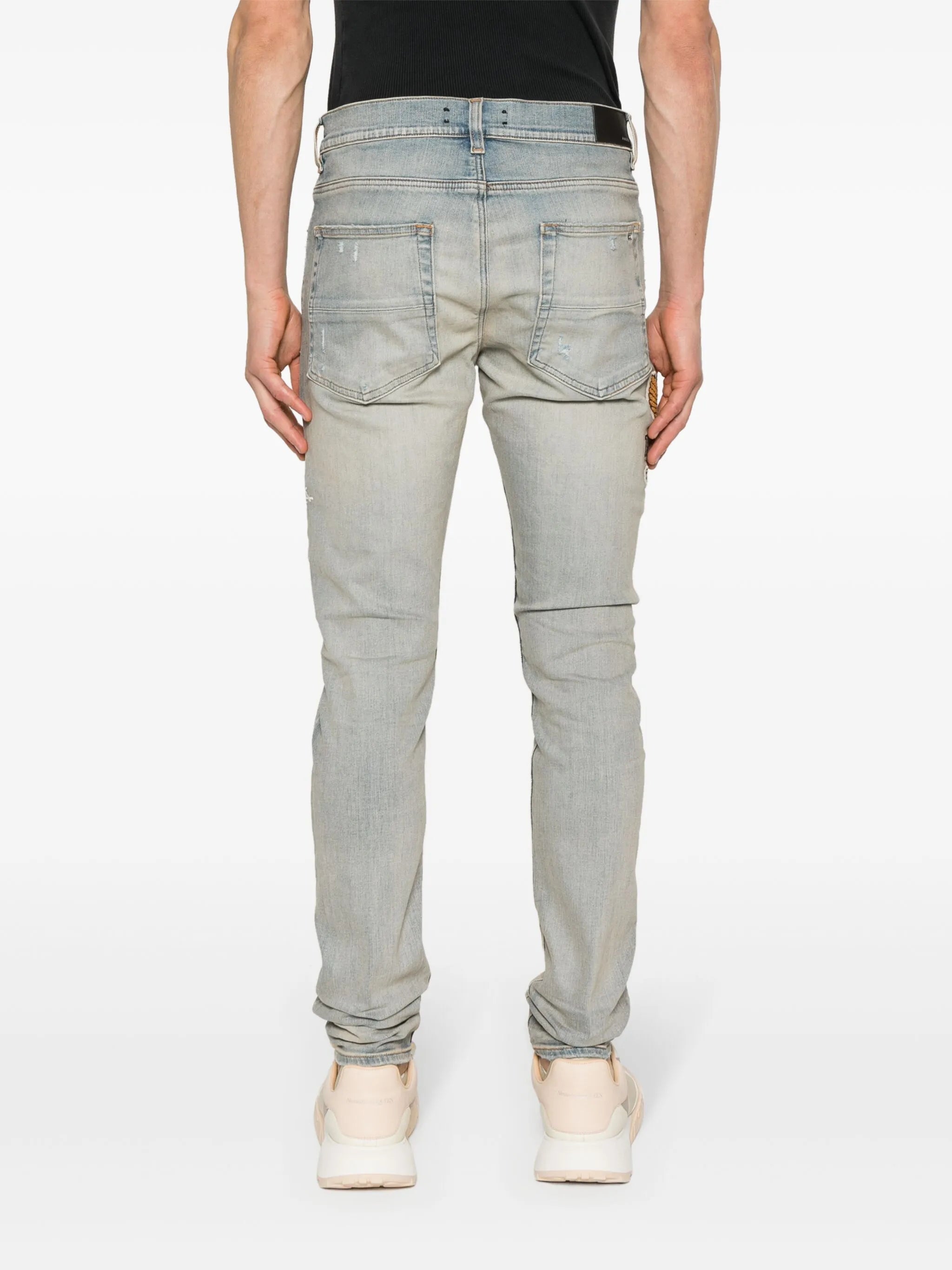 logo-appliqué skinny jeans