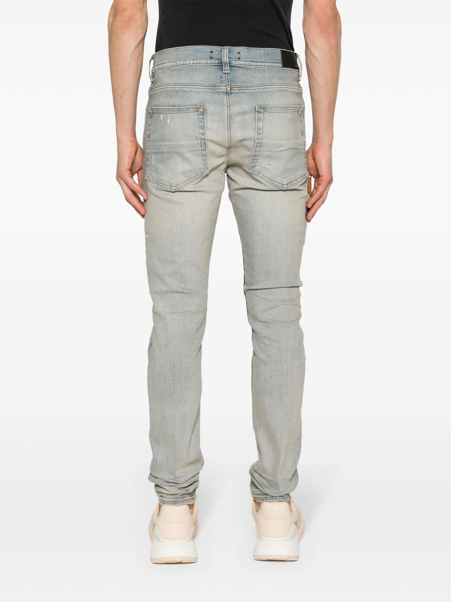 logo-appliqué skinny jeans