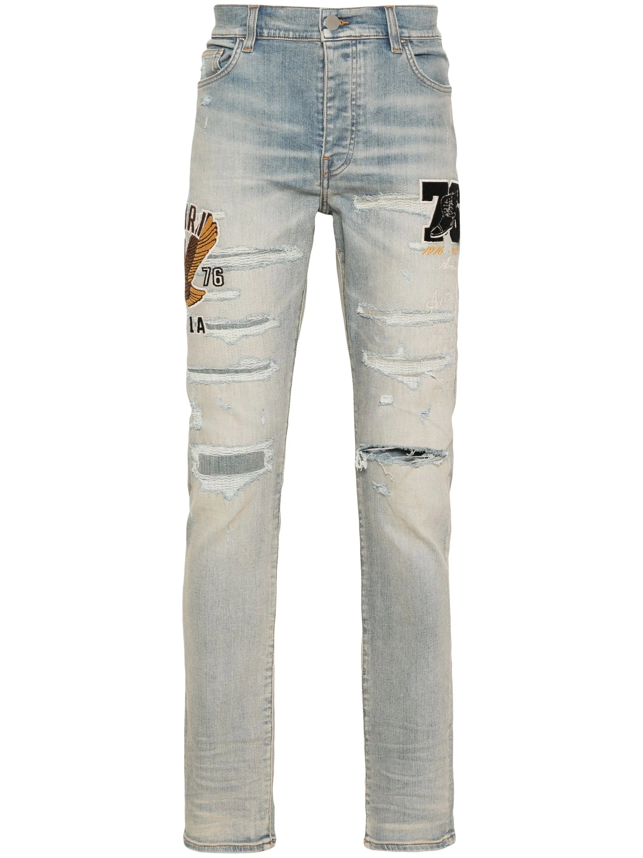 logo-appliqué skinny jeans