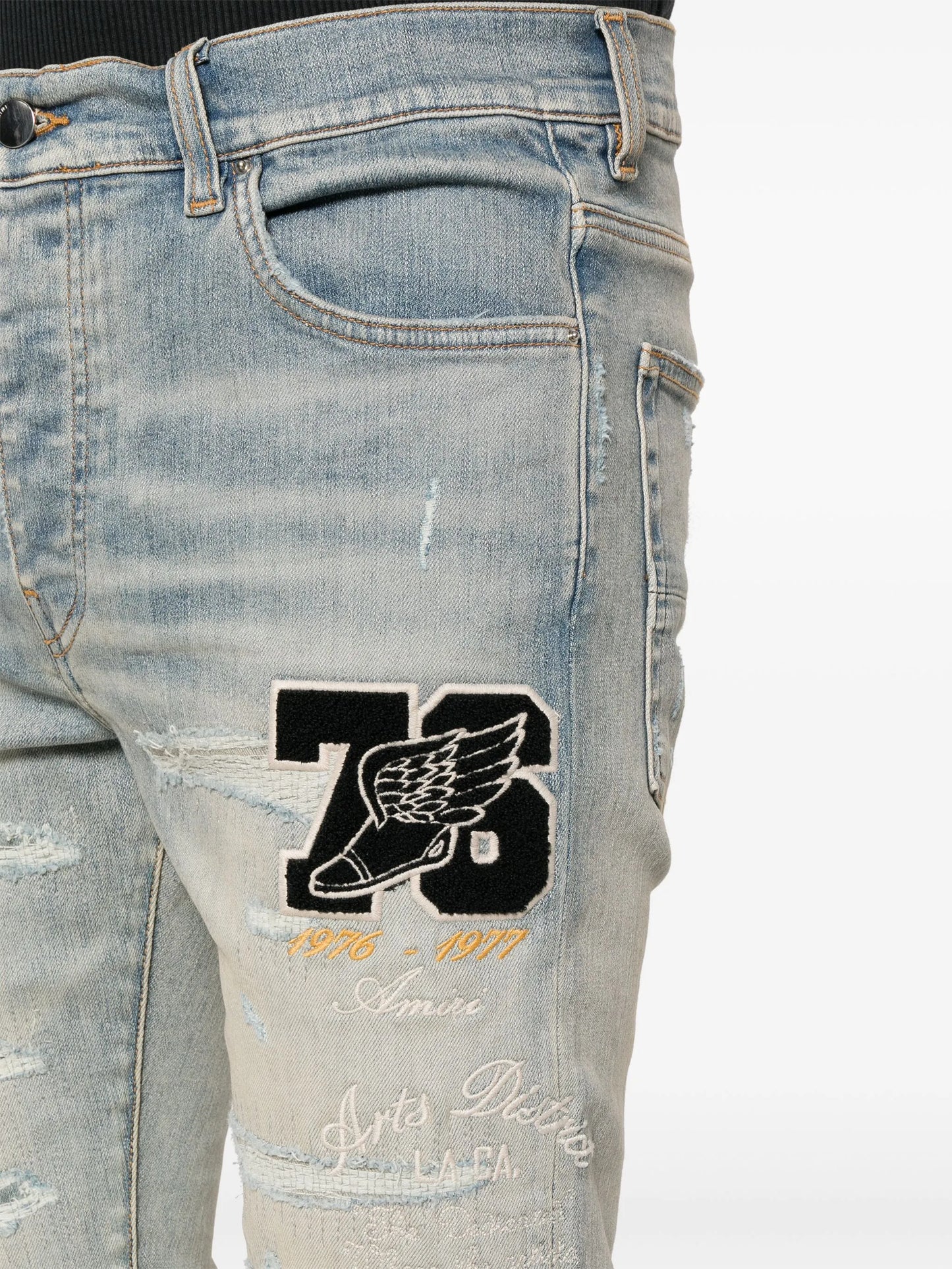 logo-appliqué skinny jeans