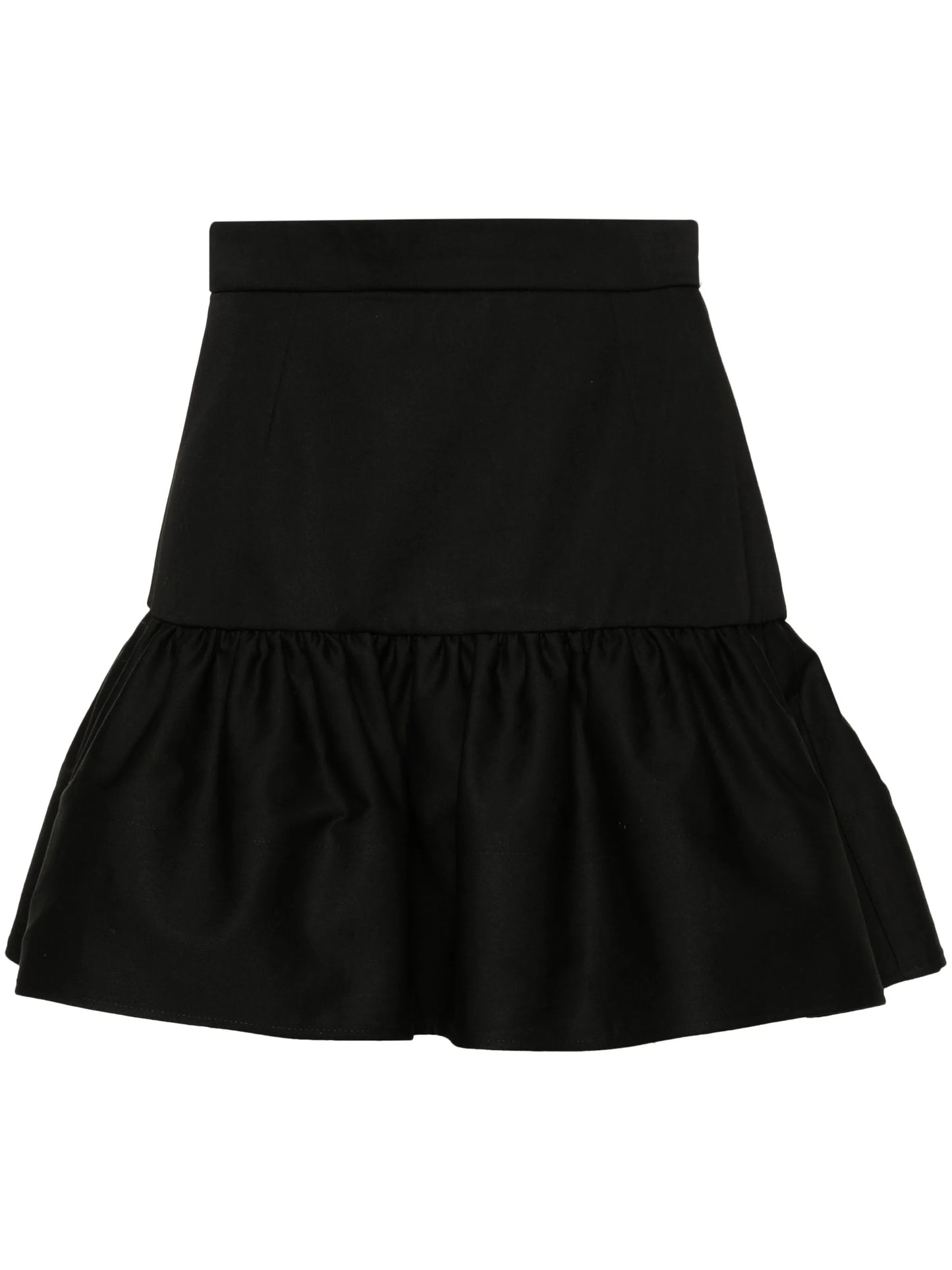 ruffled gabardine miniskirt