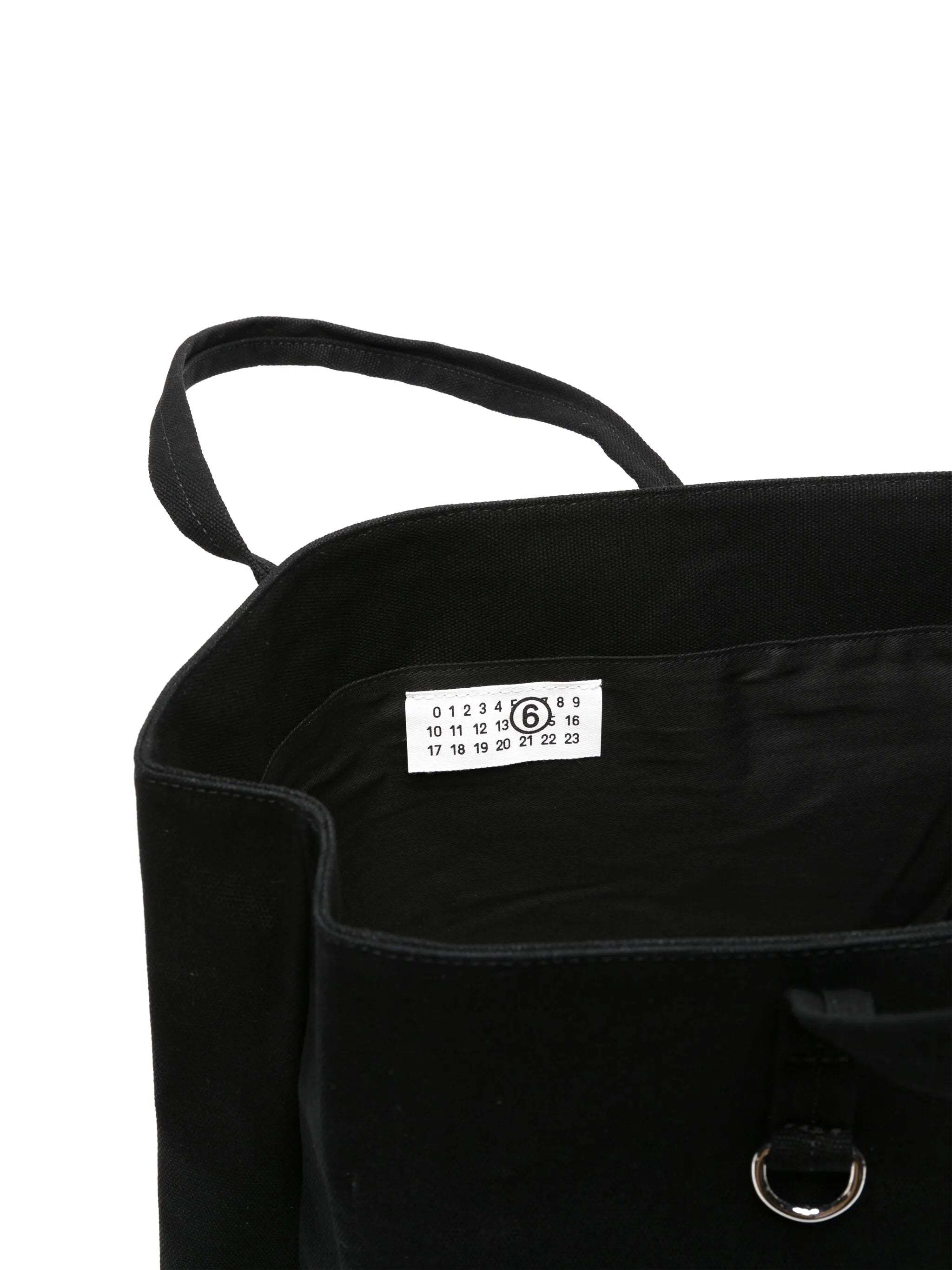 Numbers-motif canvas tote bag