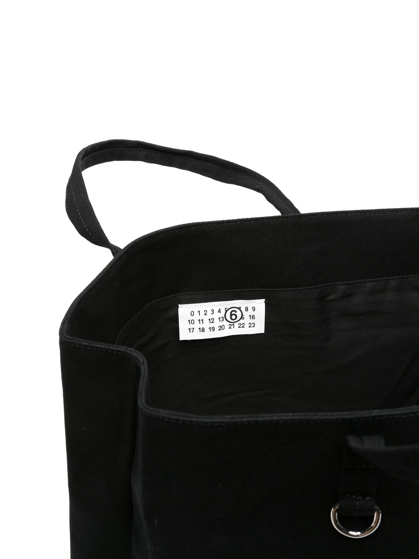 Numbers-motif canvas tote bag