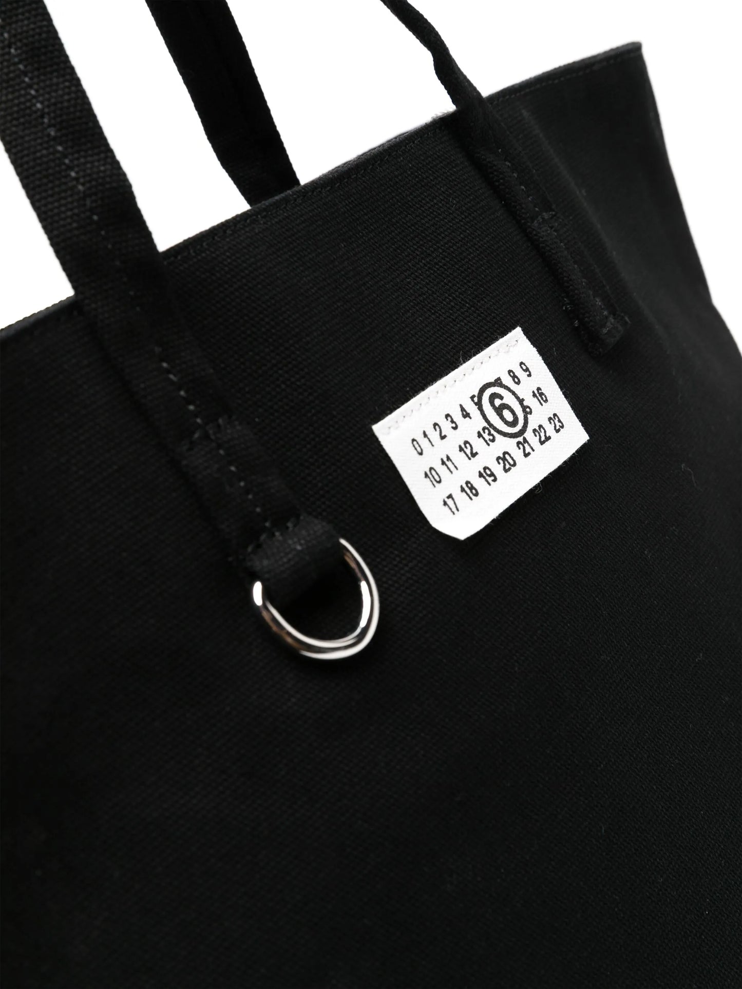 Numbers-motif canvas tote bag