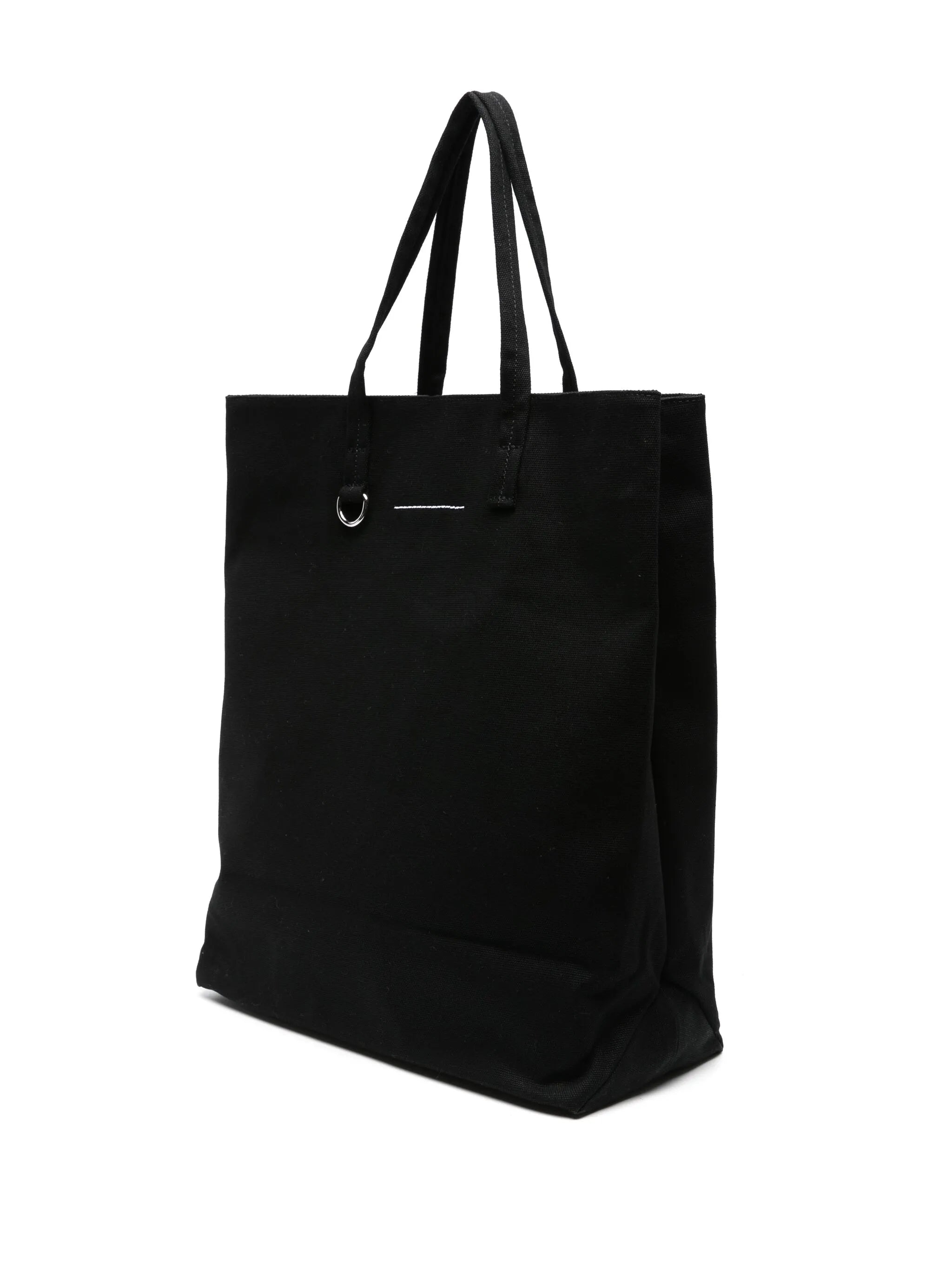 Numbers-motif canvas tote bag