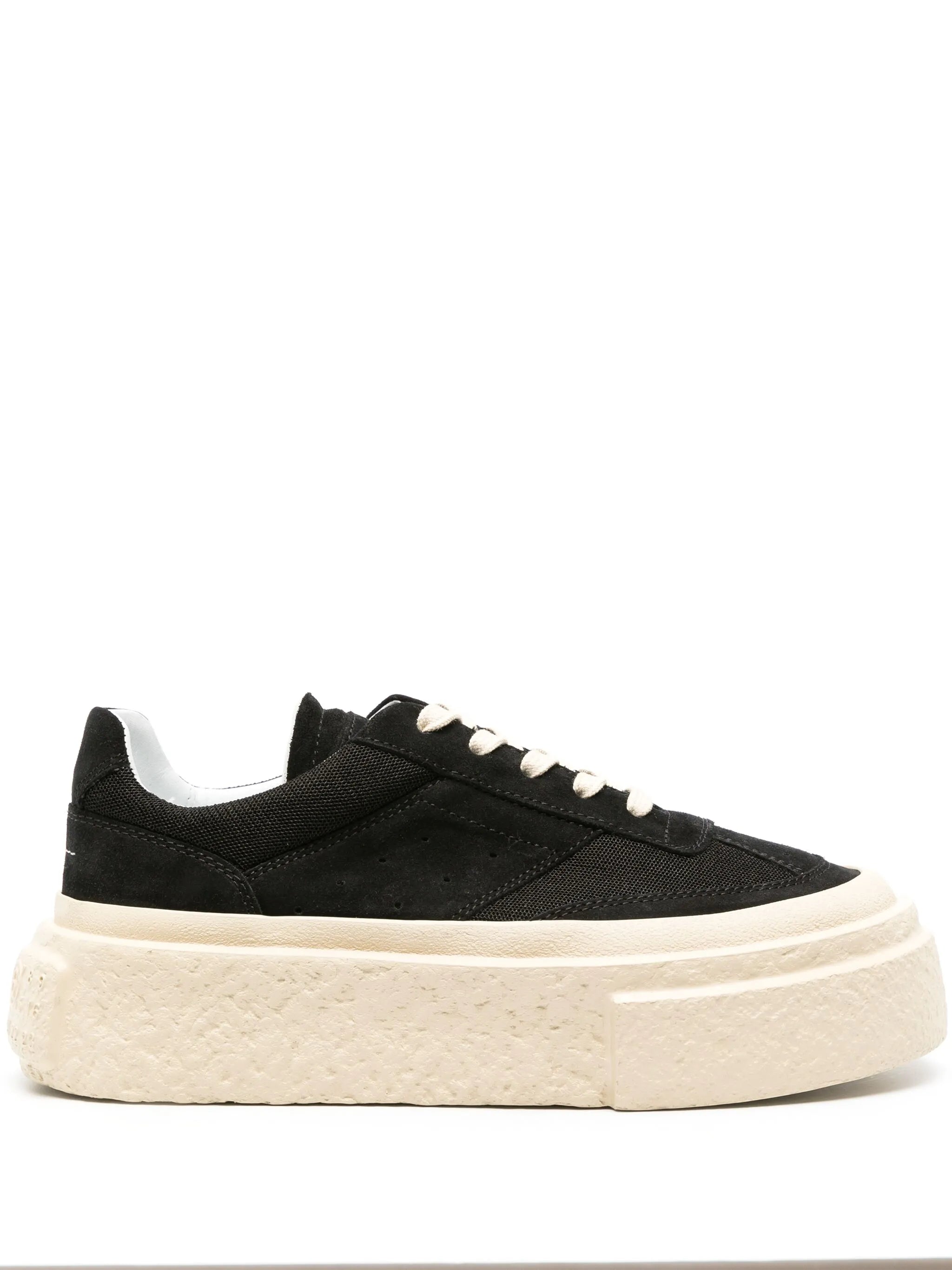 numbers-motif suede sneakers