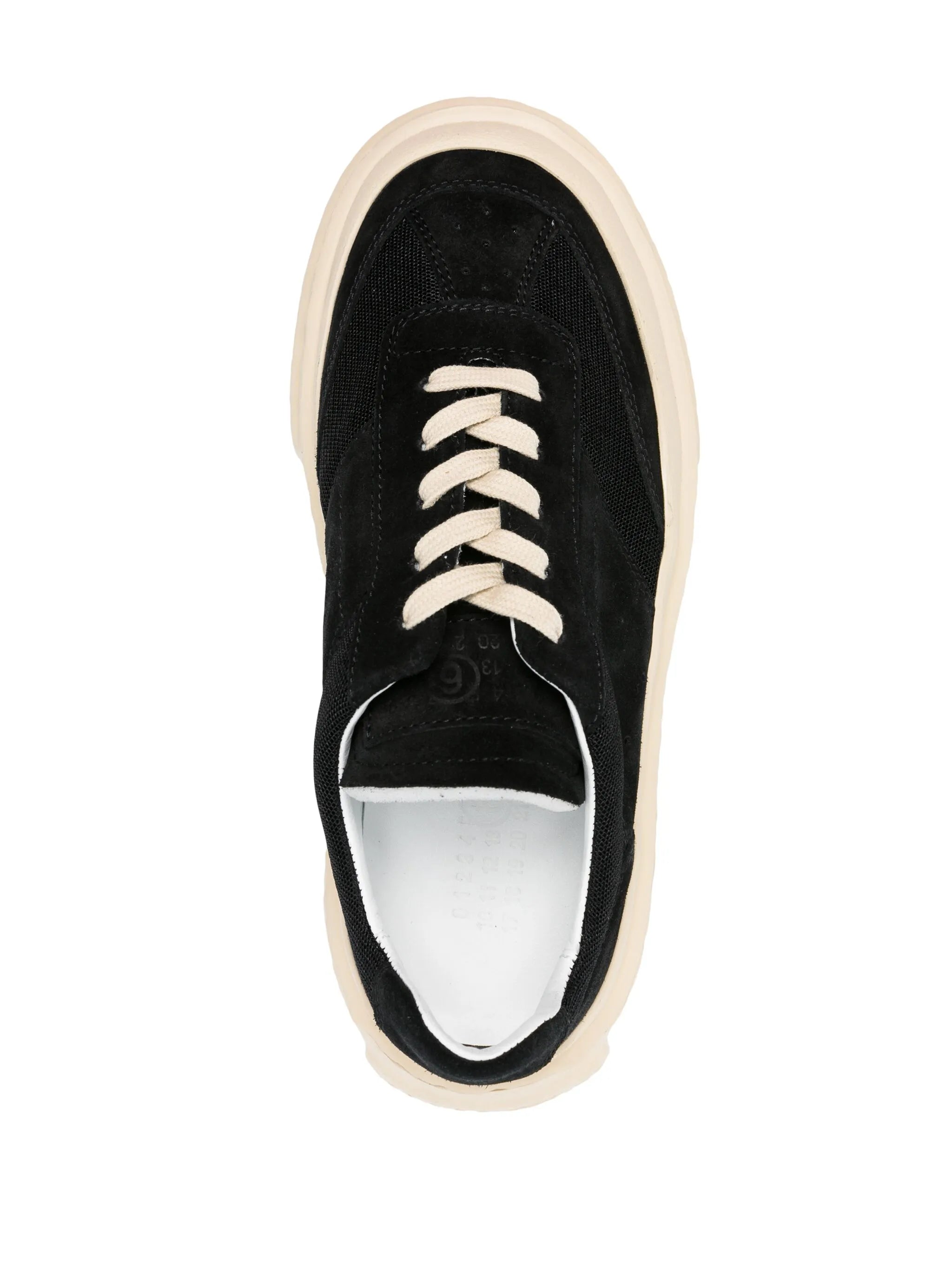 numbers-motif suede sneakers