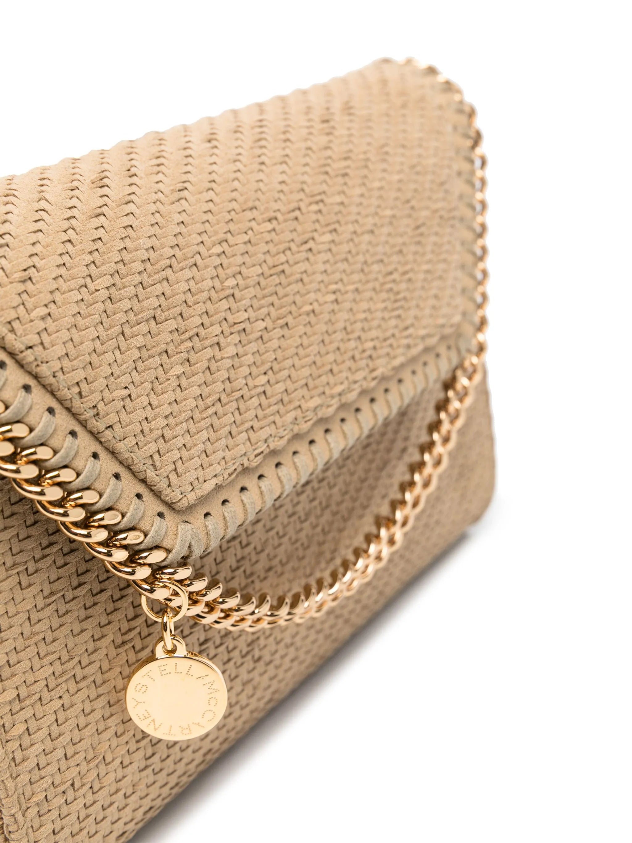 mini Falabella woven tote bag