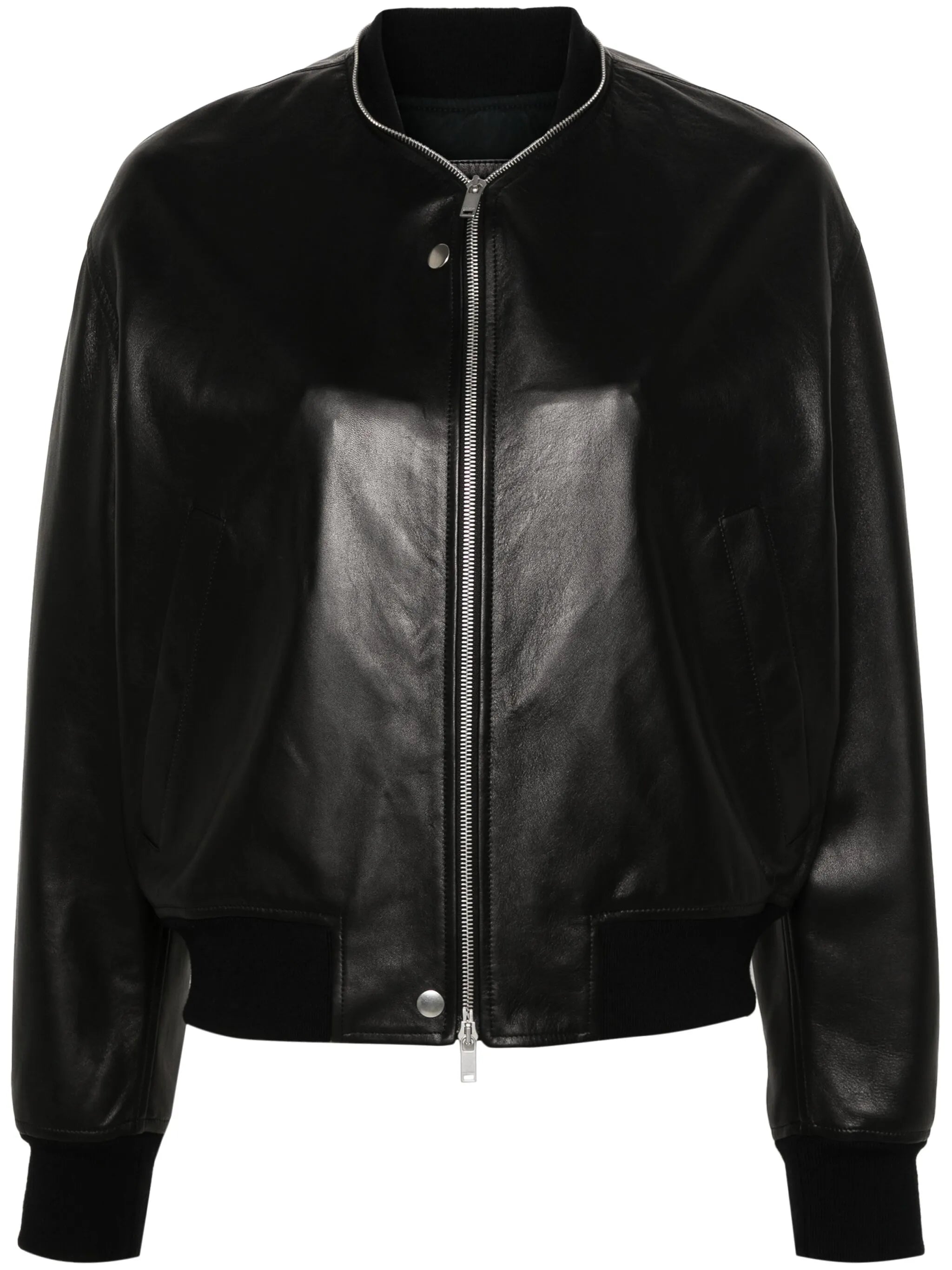 leather bomber jacket