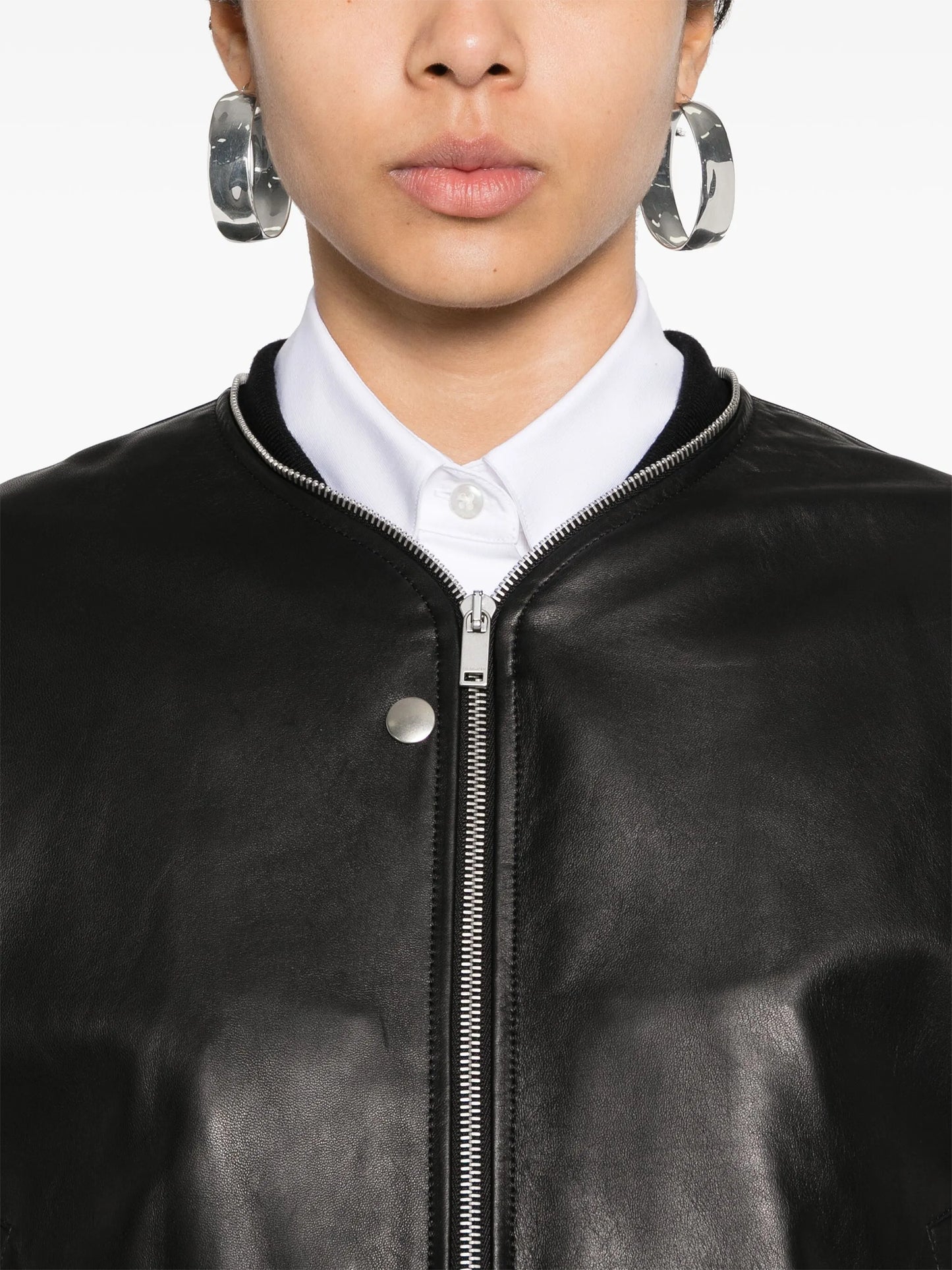 leather bomber jacket