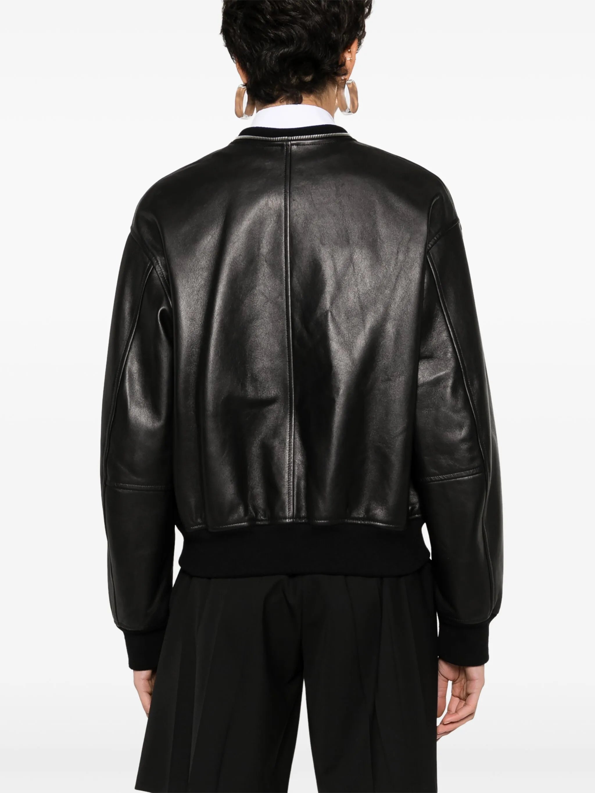 leather bomber jacket