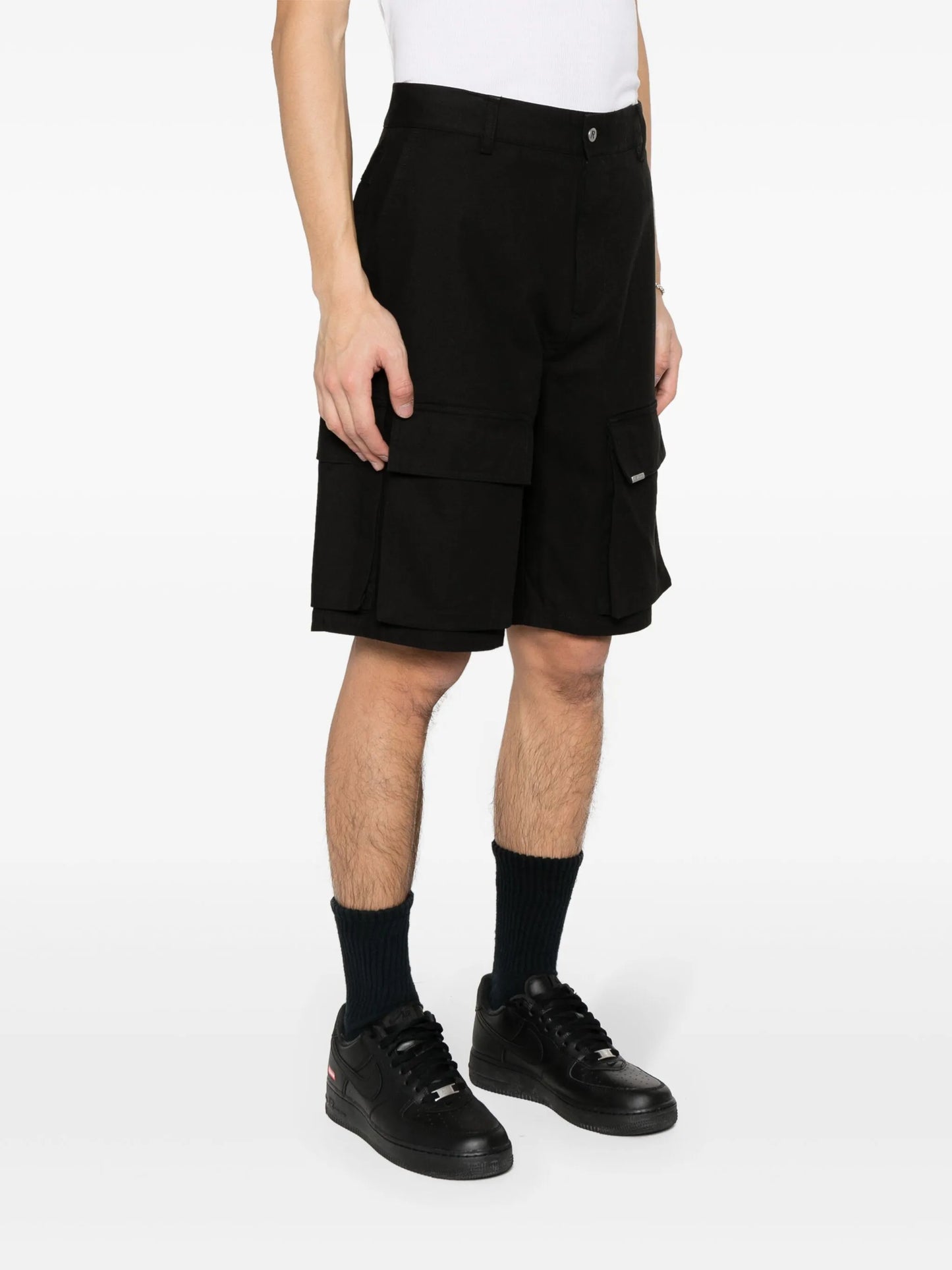 logo-plaque cargo shorts