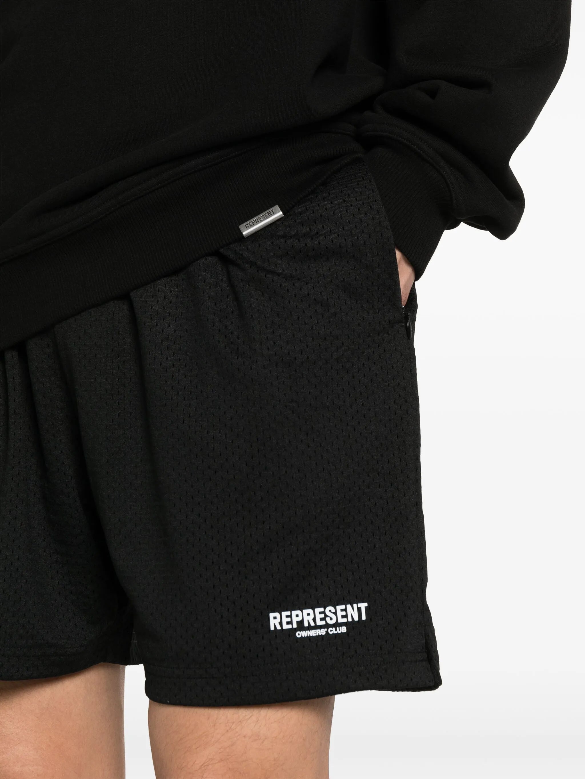 perforated-design shorts