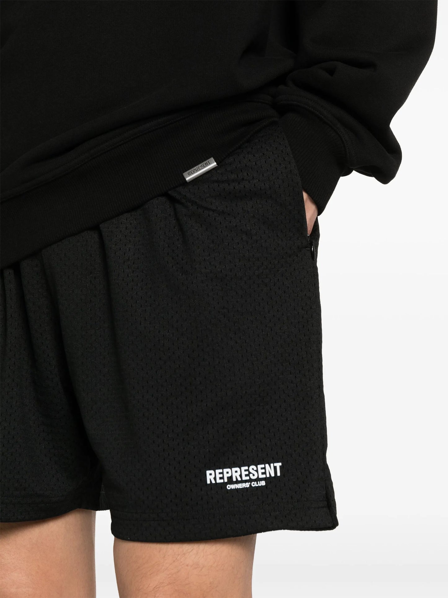perforated-design shorts