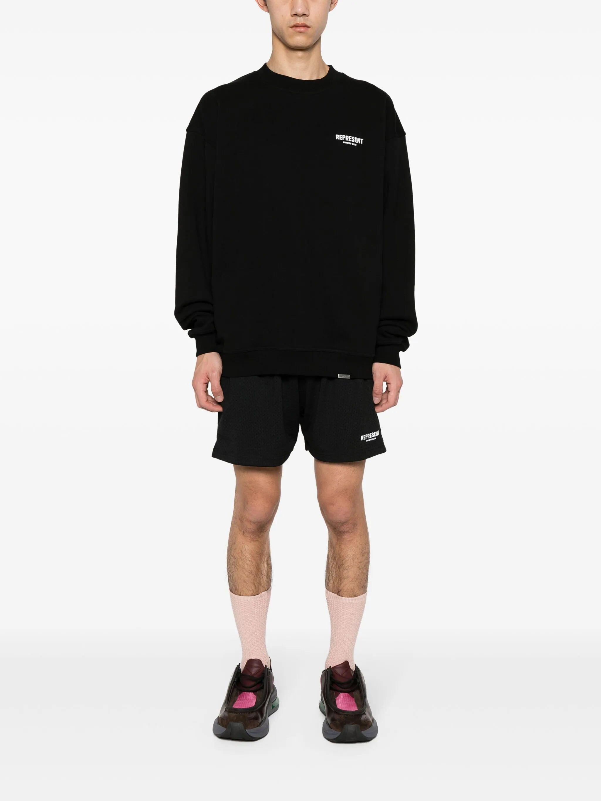 perforated-design shorts