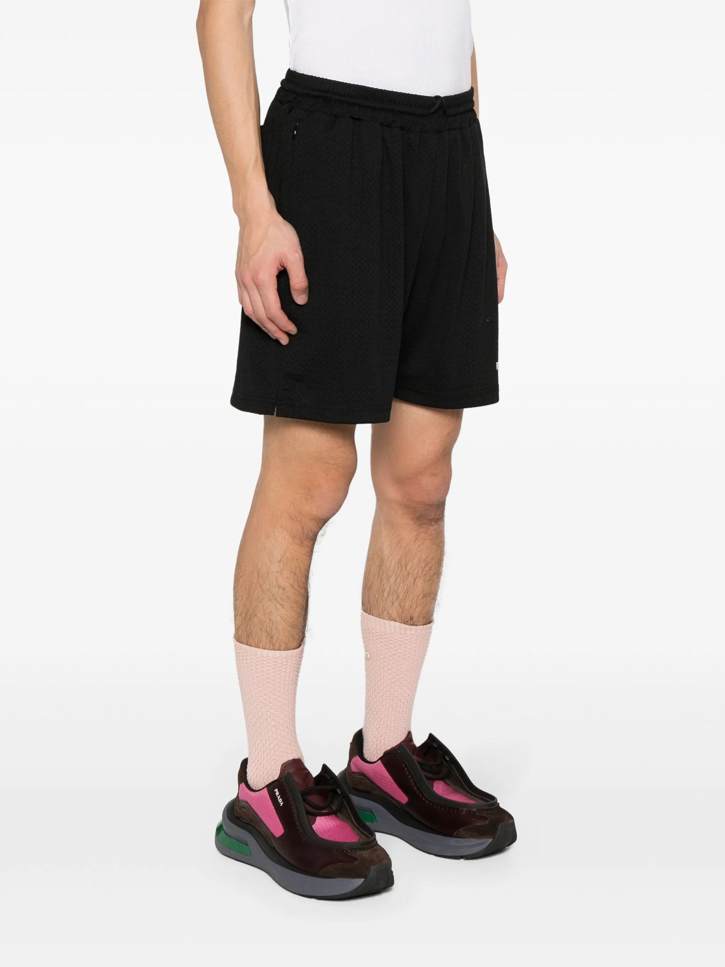perforated-design shorts