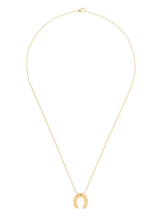 18kt yellow gold Mini Horseshoe pendant necklace