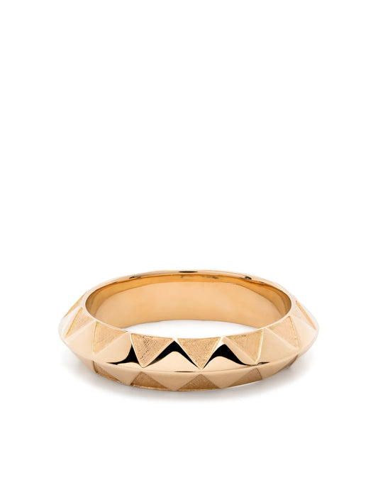 18kt yellow gold Knife Edge band ring