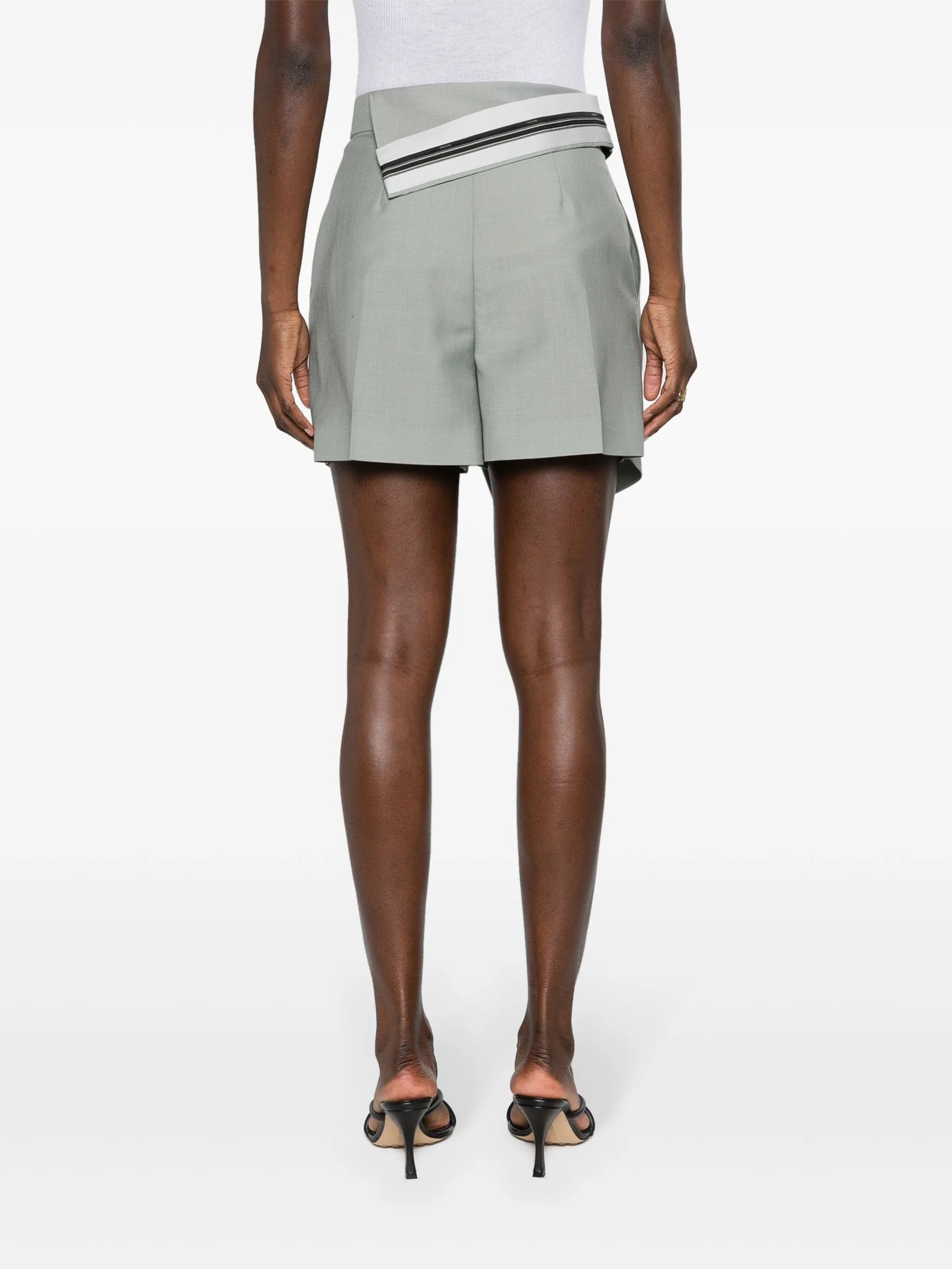 folded-waist wrap shorts