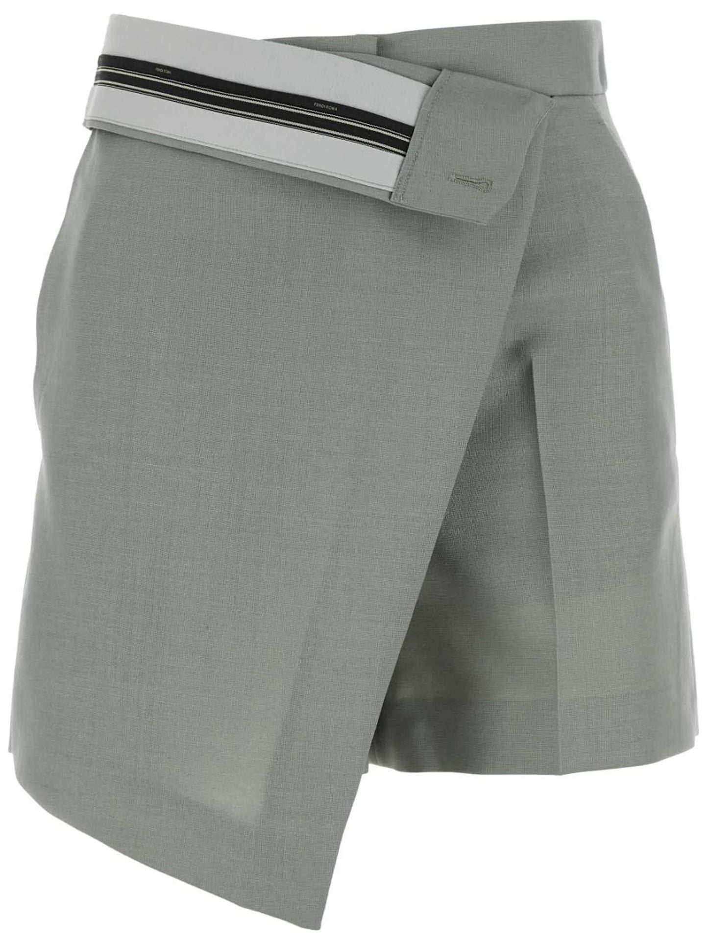 folded-waist wrap shorts