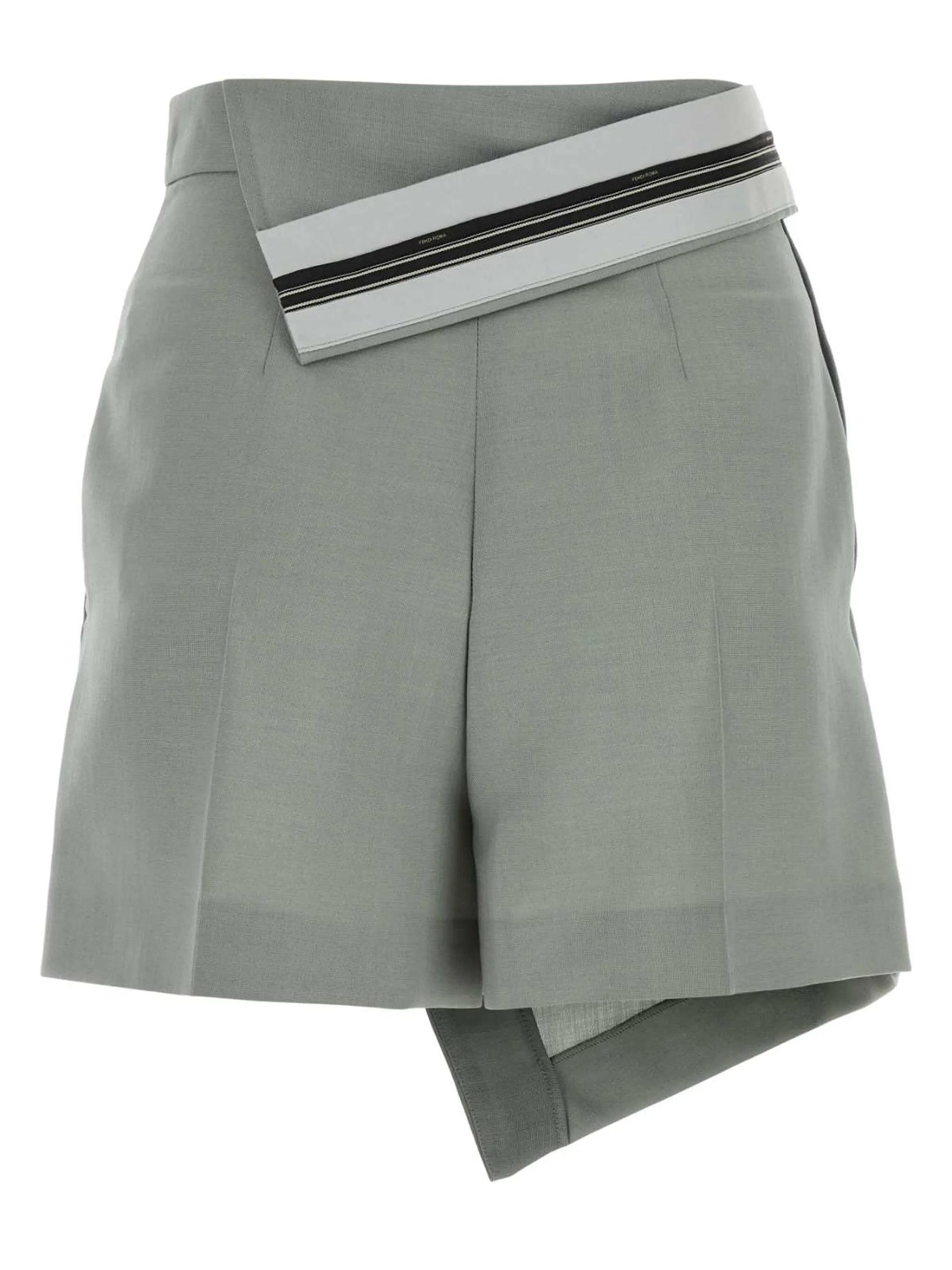 folded-waist wrap shorts