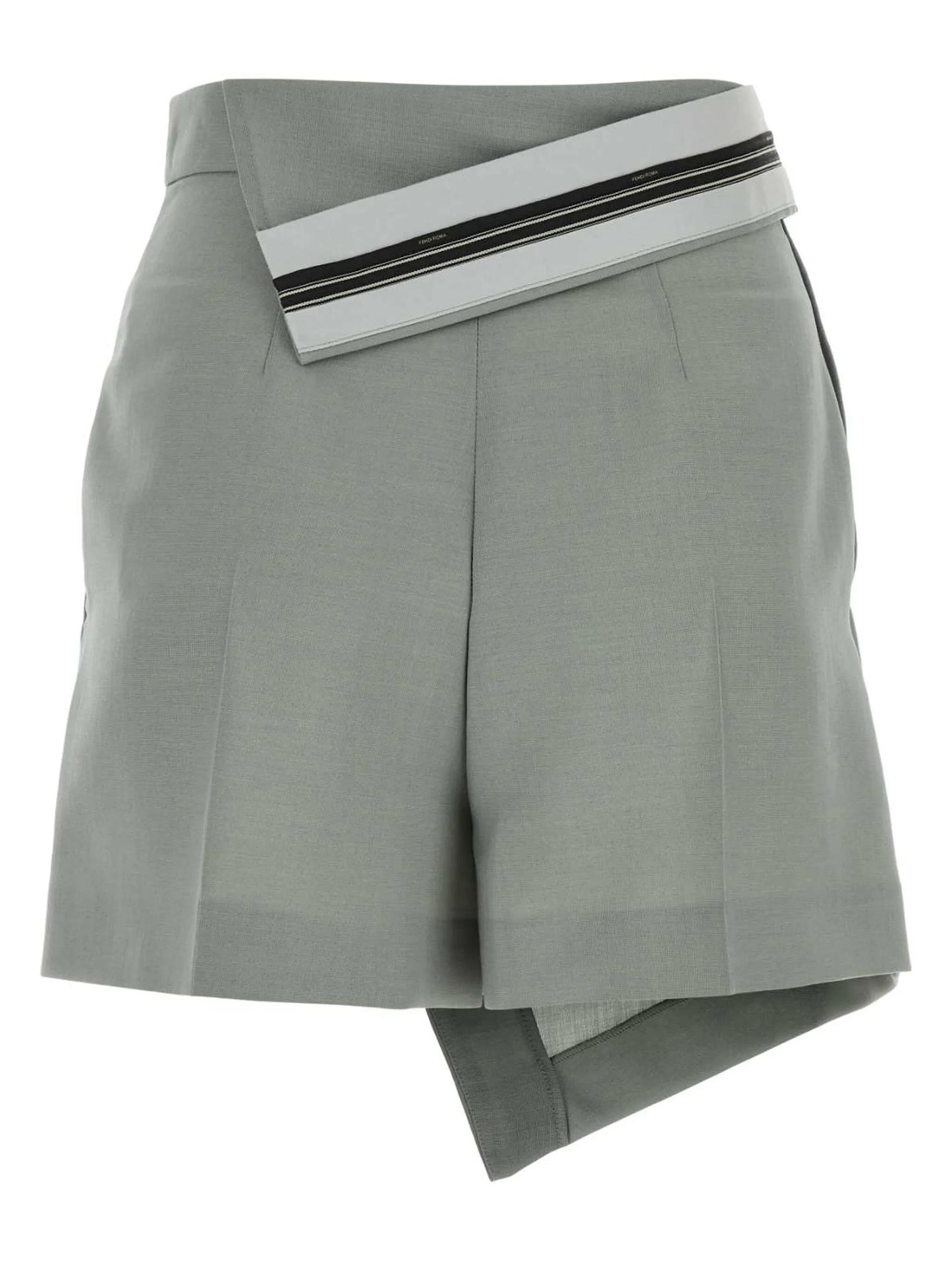 folded-waist wrap shorts