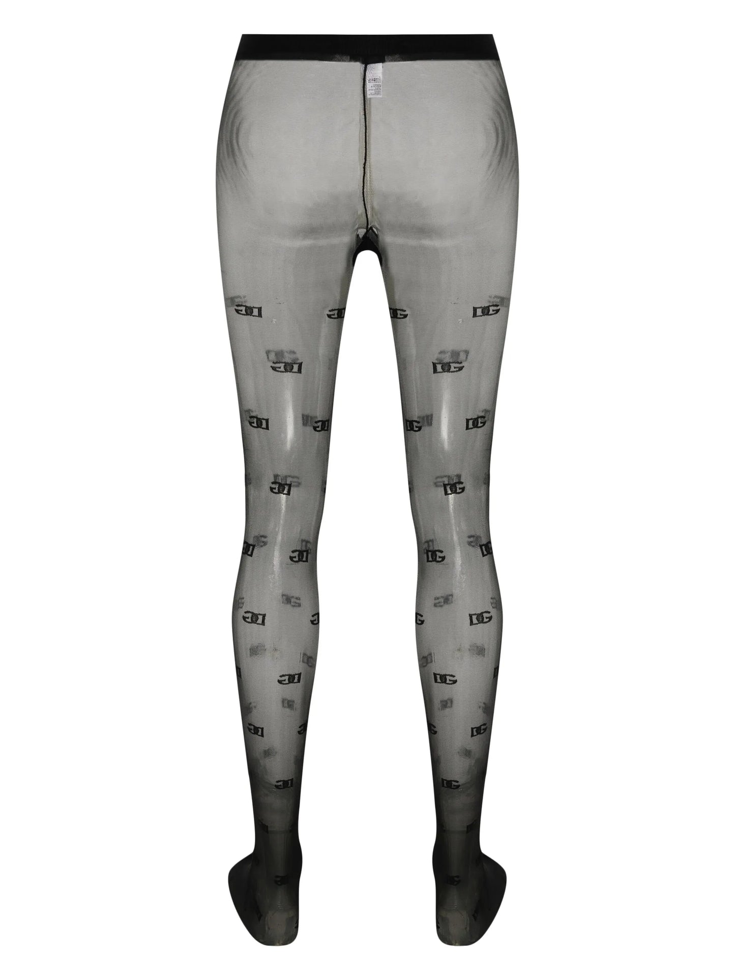 monogram-pattern tights