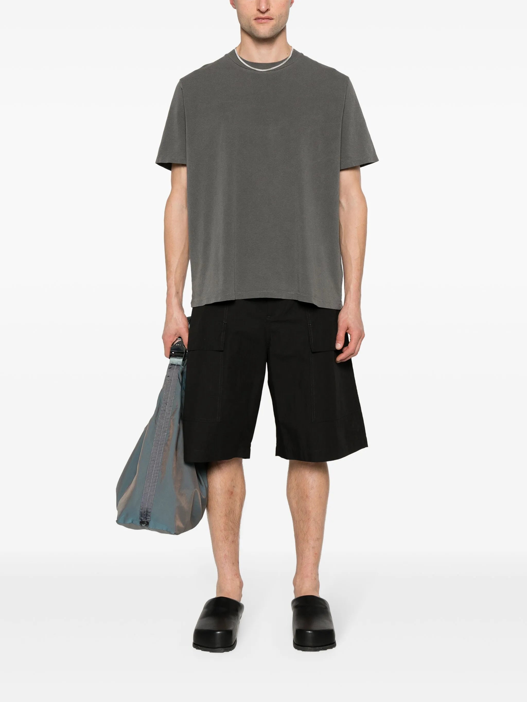 ribbed trim boxy T-shirt
