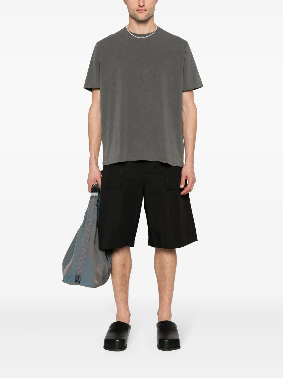 ribbed trim boxy T-shirt