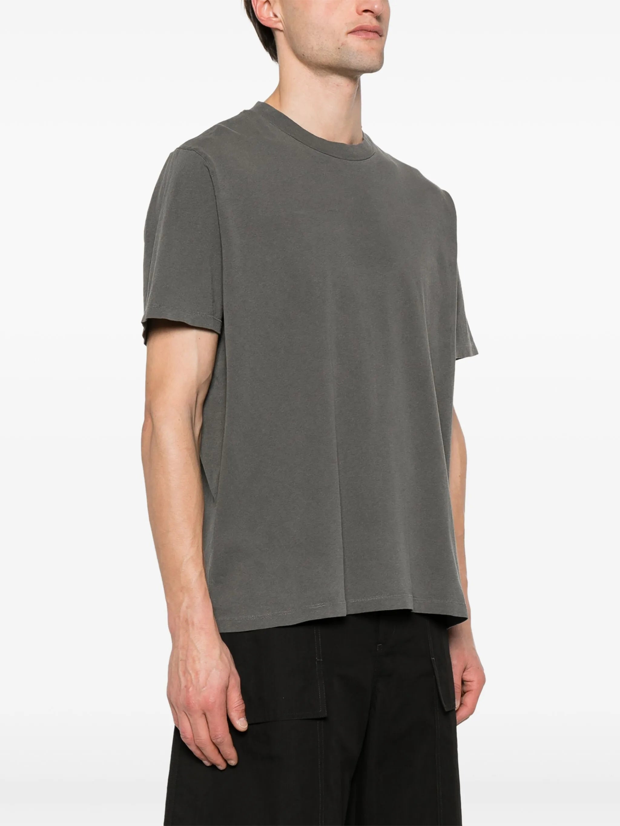 ribbed trim boxy T-shirt