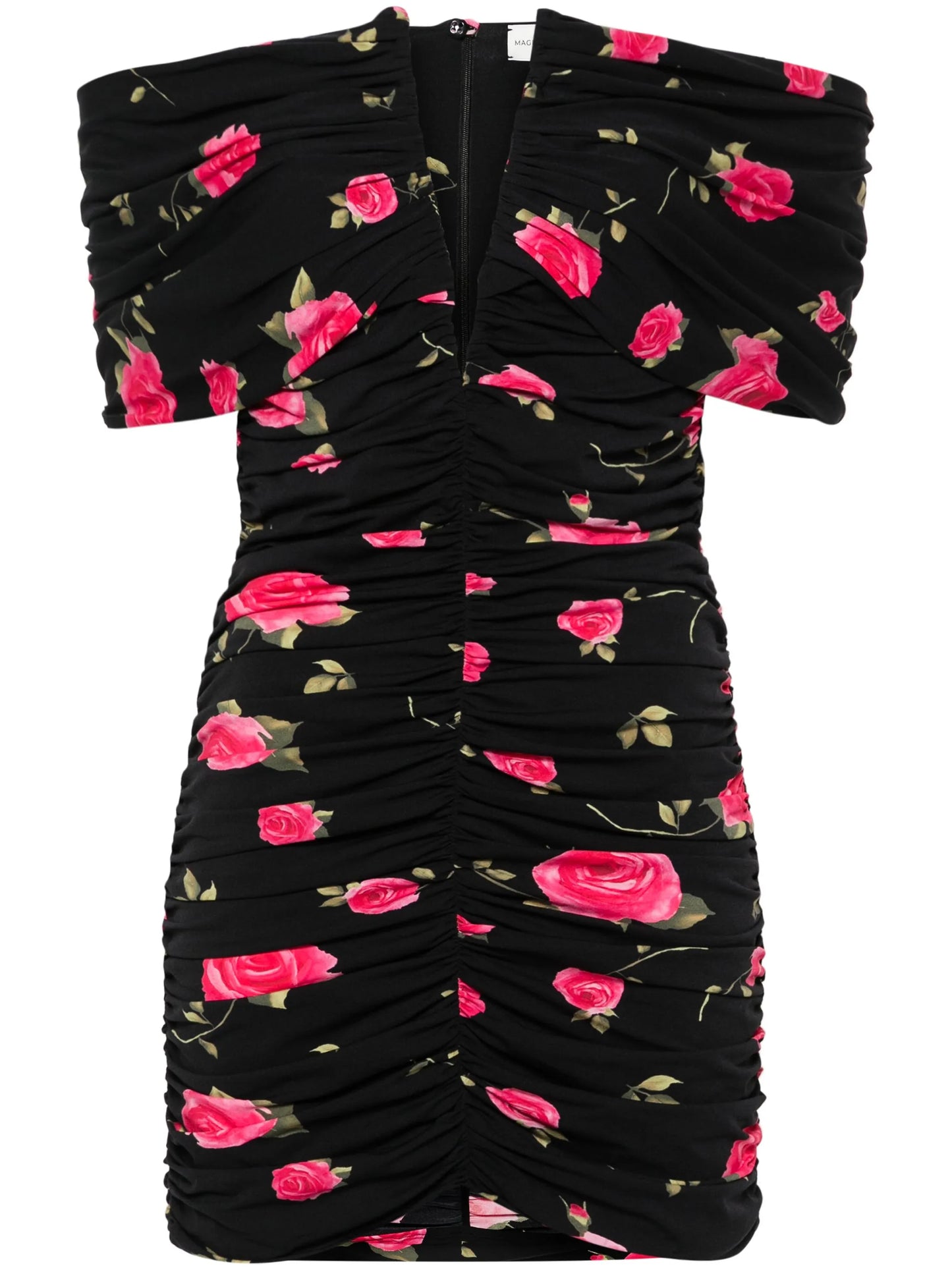 V-neck ruched dress