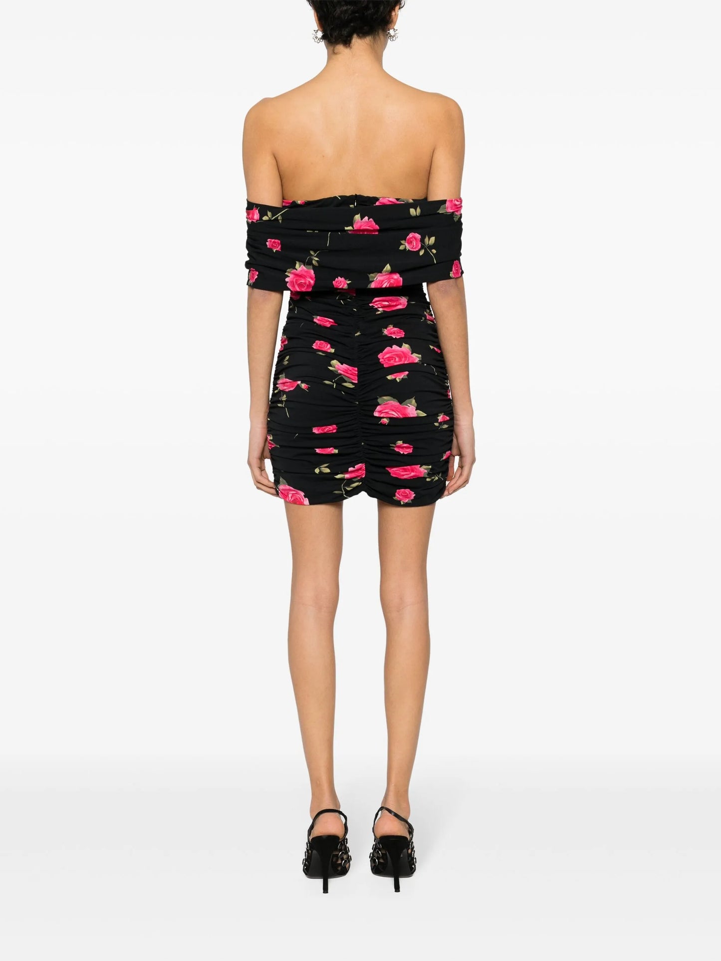 V-neck ruched dress