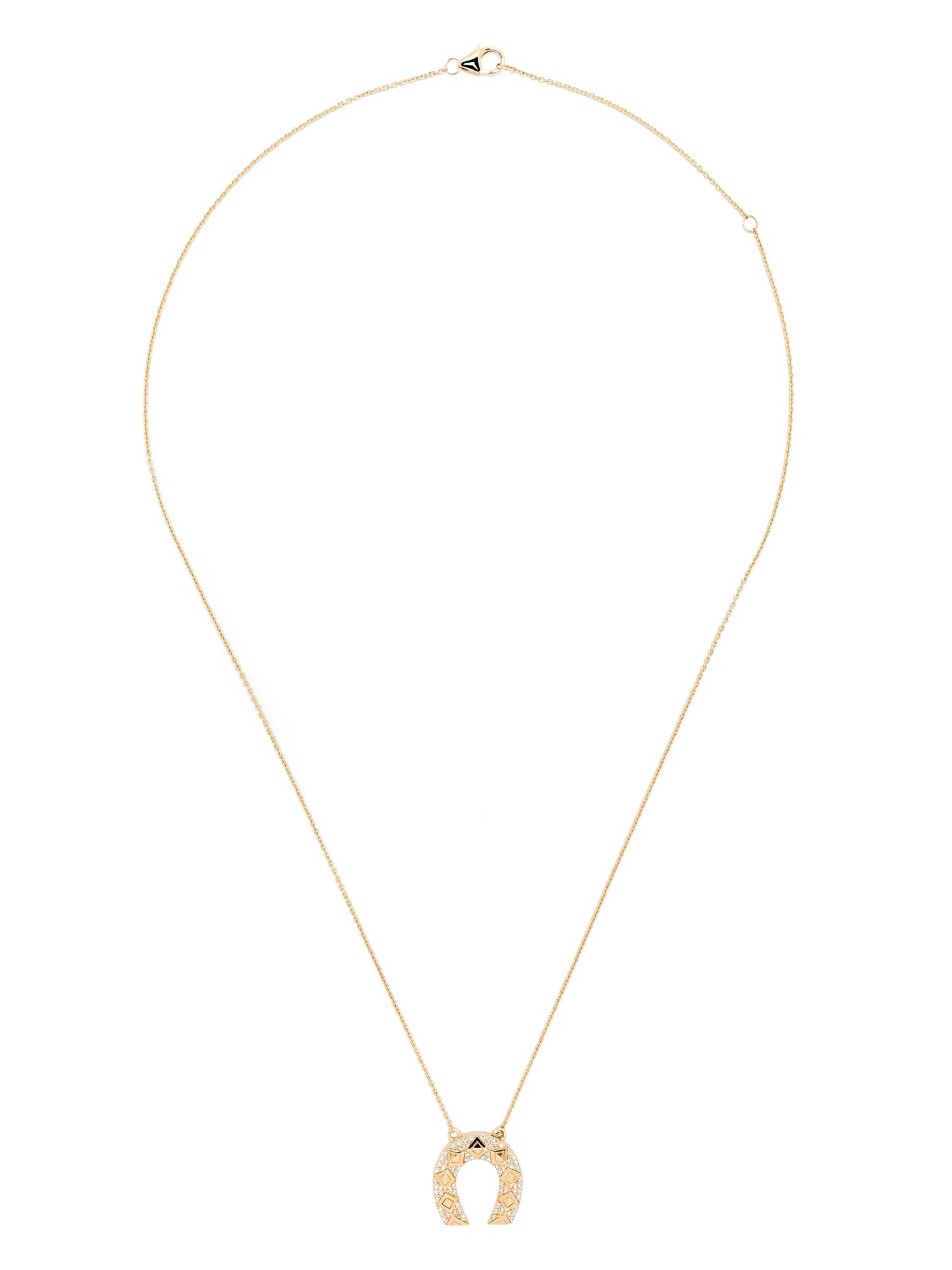 18kt yellow gold Mini Horseshoe pendant necklace