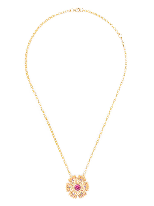 18kt yellow gold Petunia multi-stone necklace