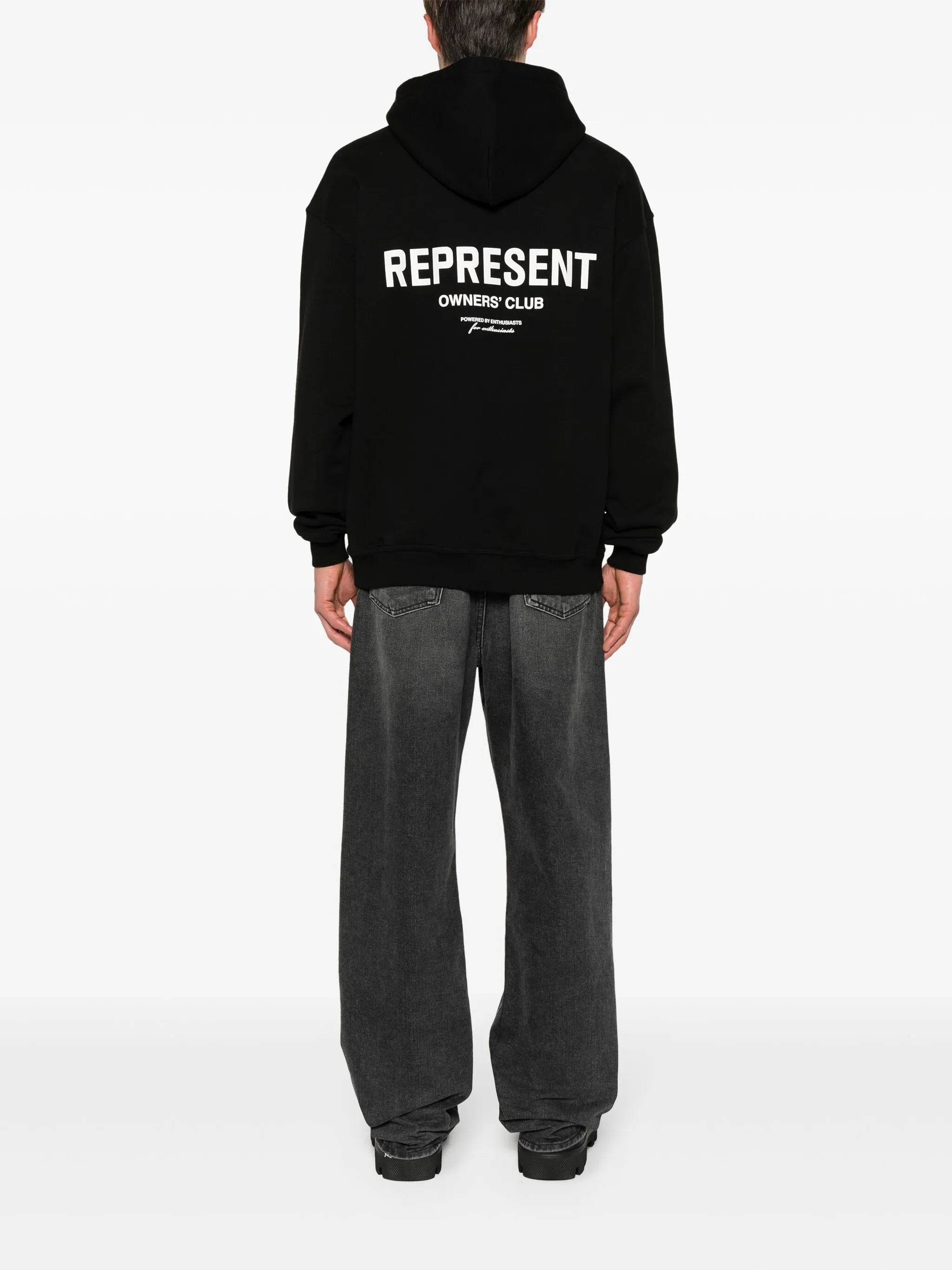 logo-print cotton hoodie