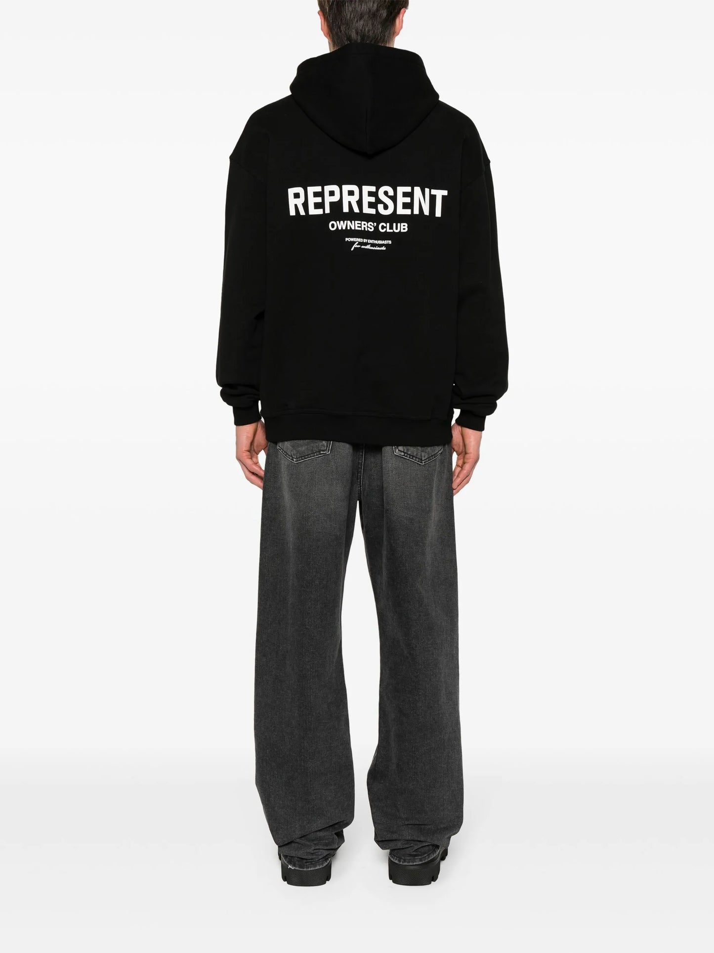 logo-print cotton hoodie