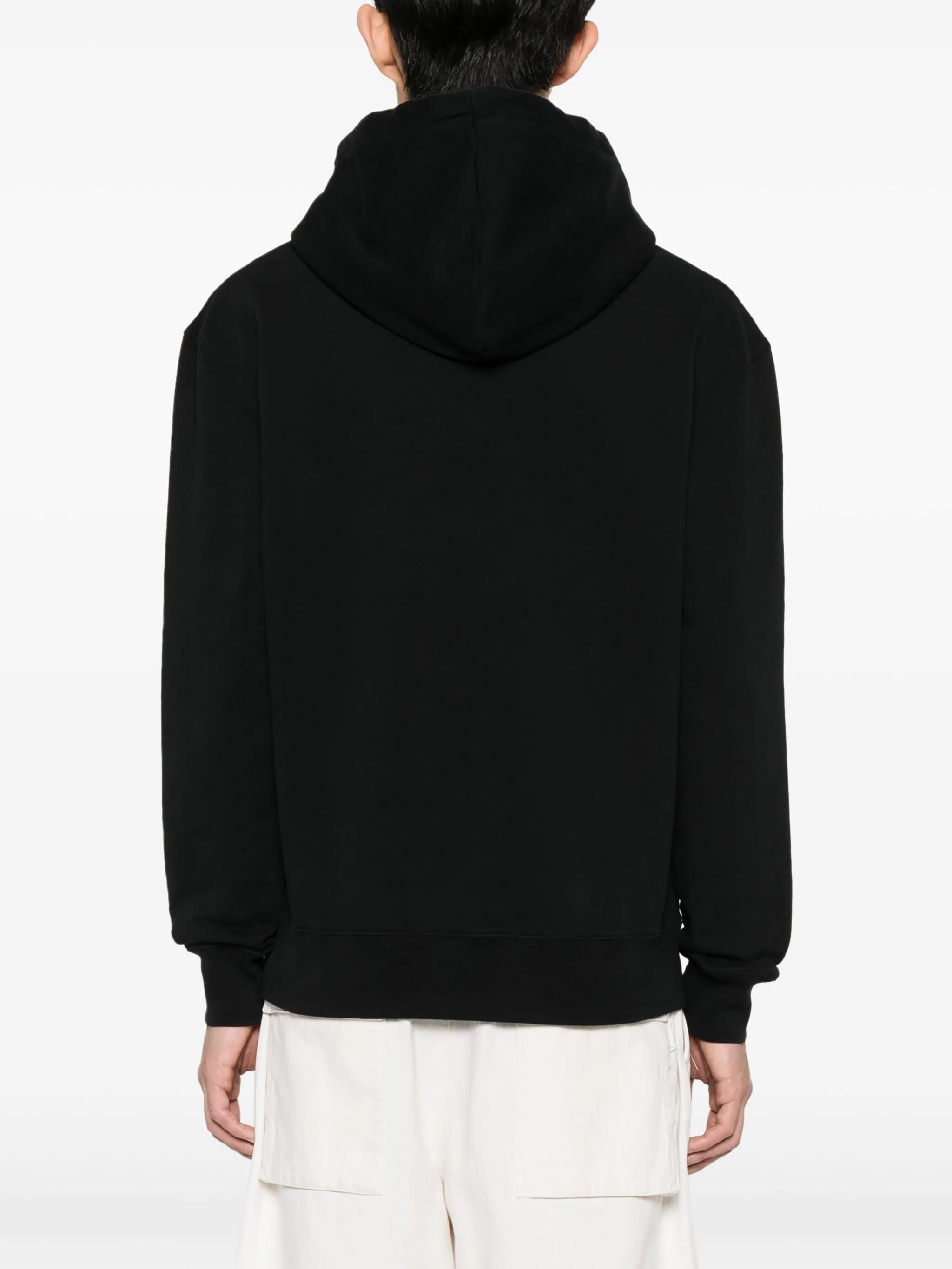 Fox-motif cotton hoodie