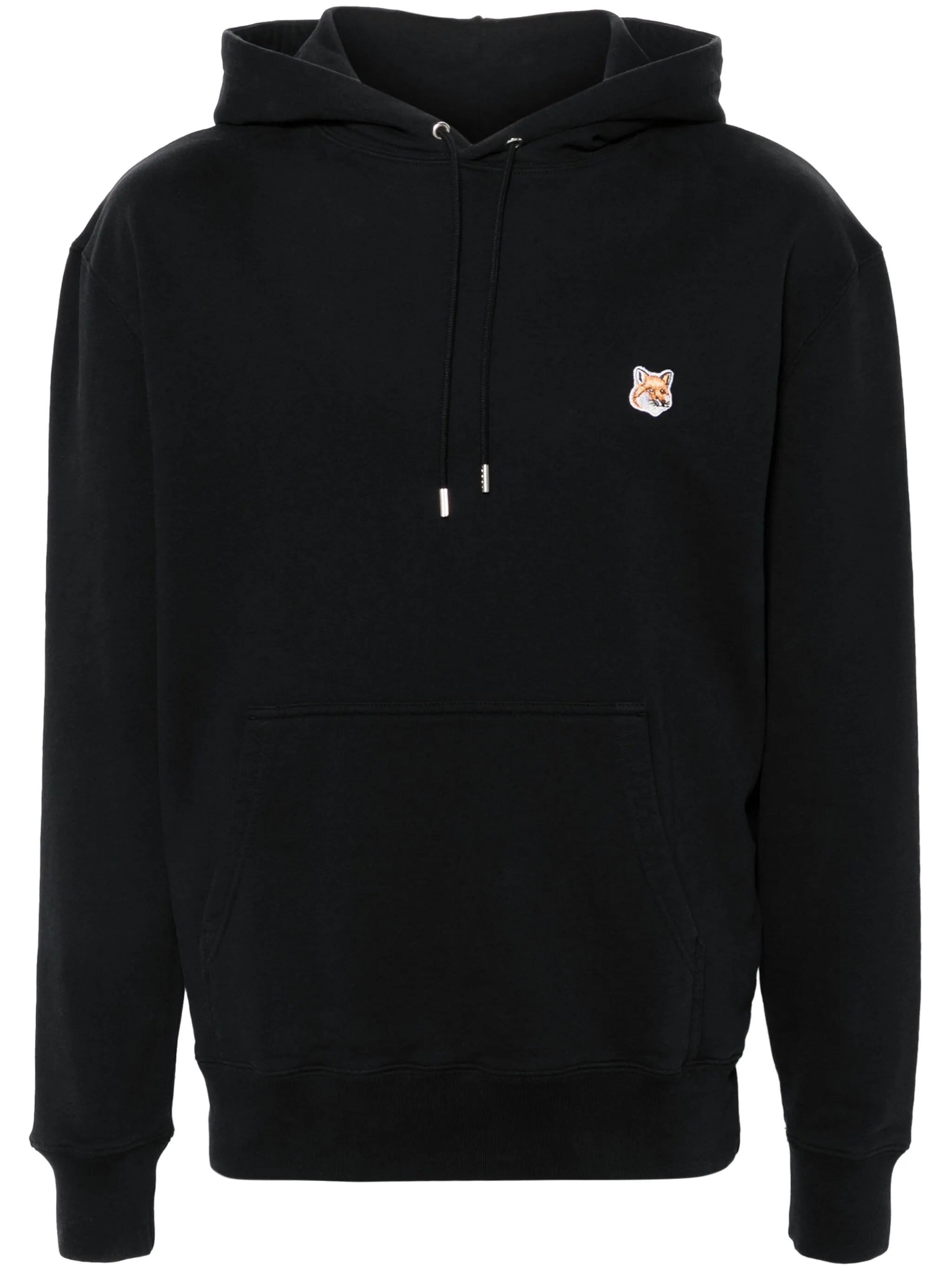 Fox-motif cotton hoodie