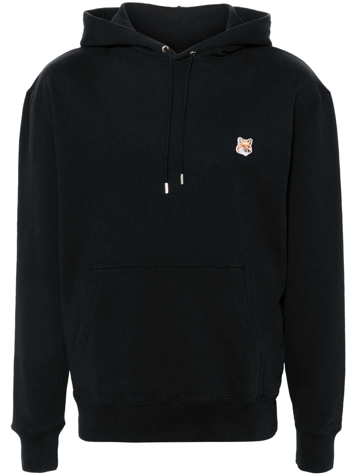 Fox-motif cotton hoodie
