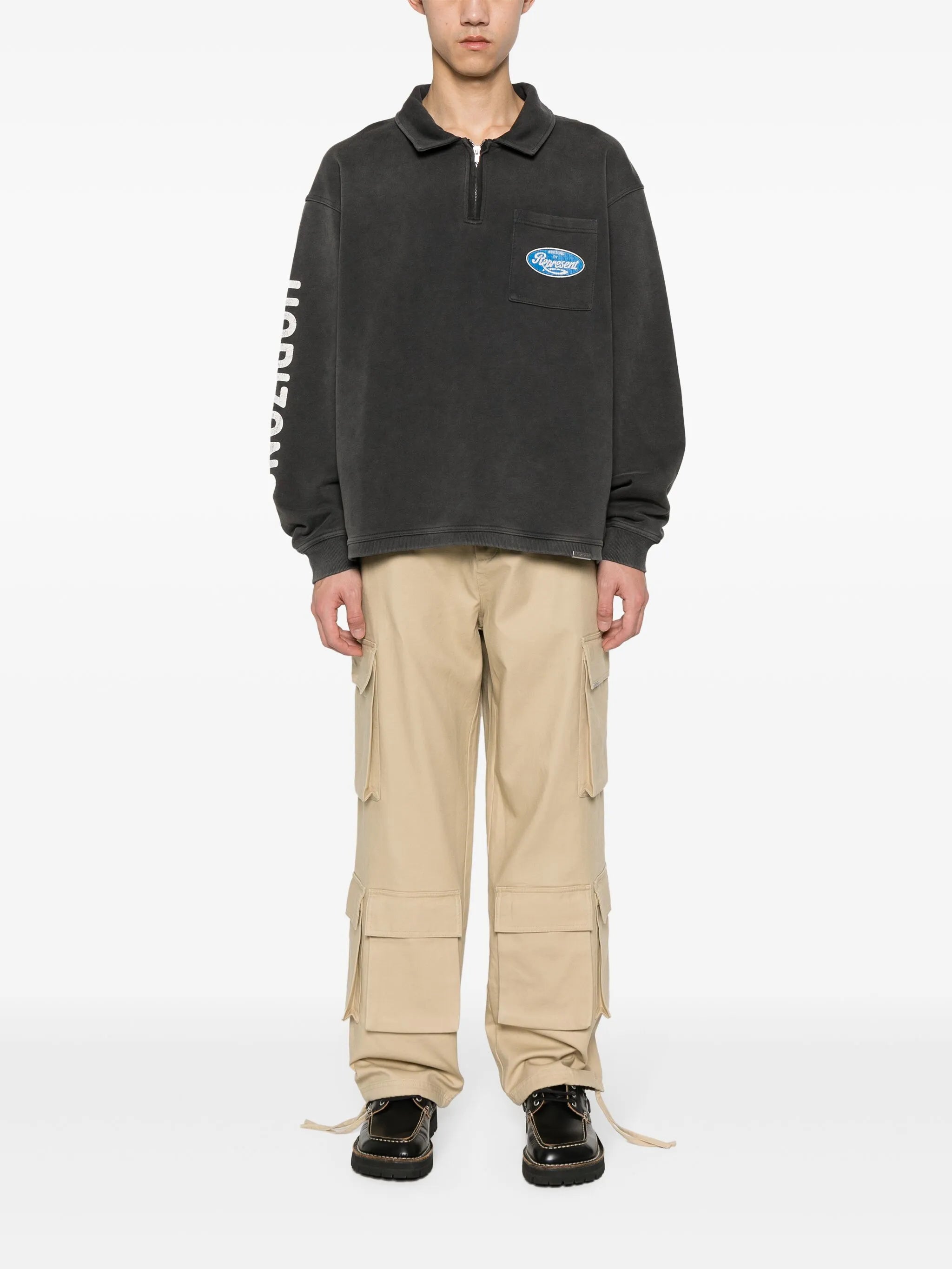logo-plaque cargo trousers