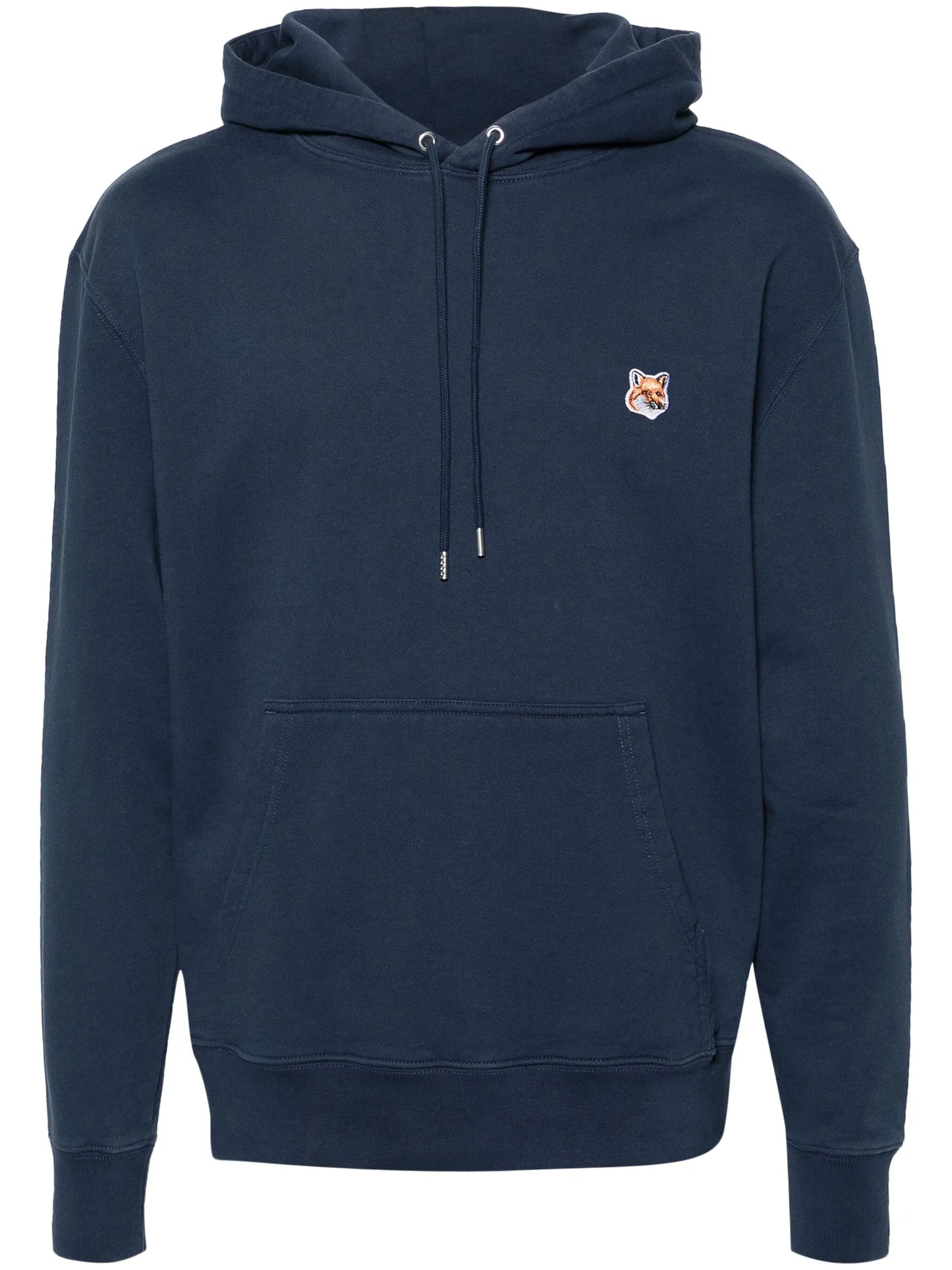Fox-motif cotton hoodie