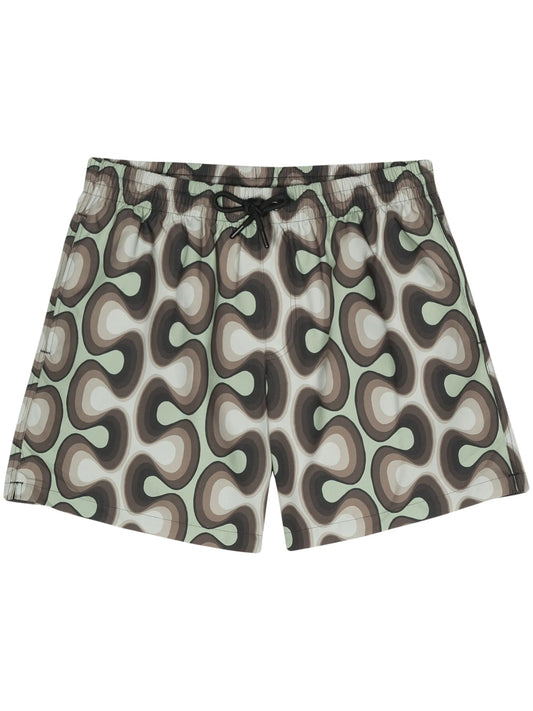 abstract-print swim shorts