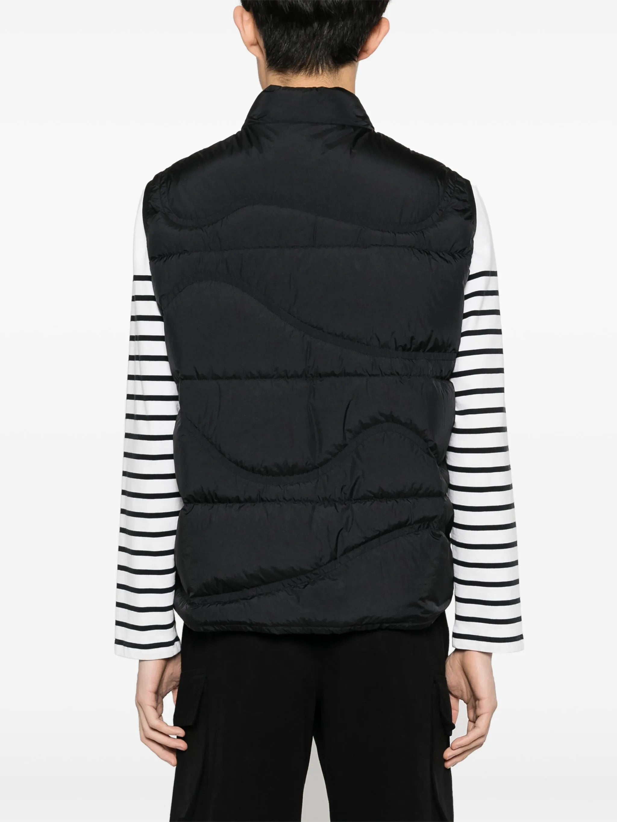 logo-patch padded gilet