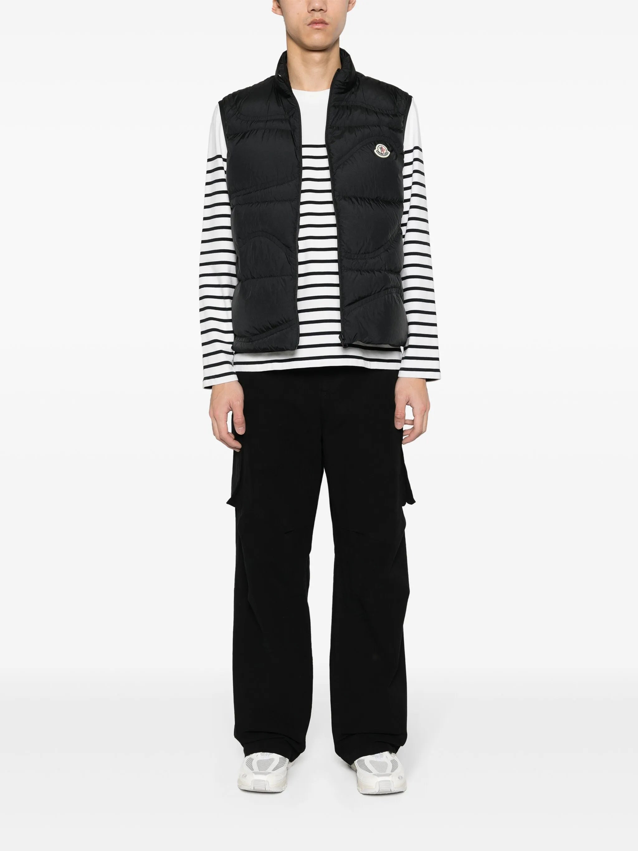 logo-patch padded gilet