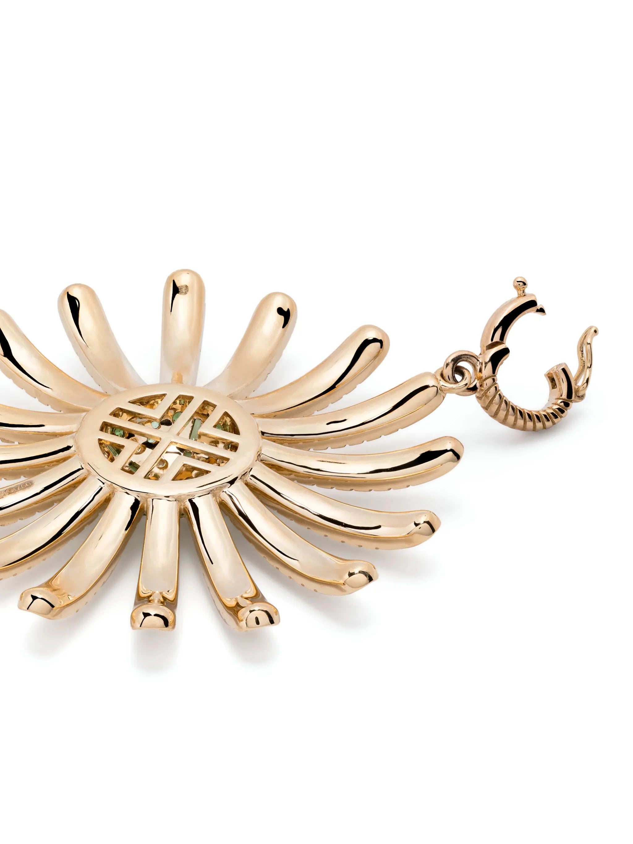 18kt yellow gold Major Sunflower tsavorite pendant