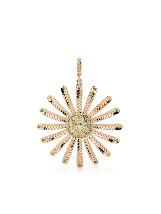 18kt yellow gold Major Sunflower tsavorite pendant