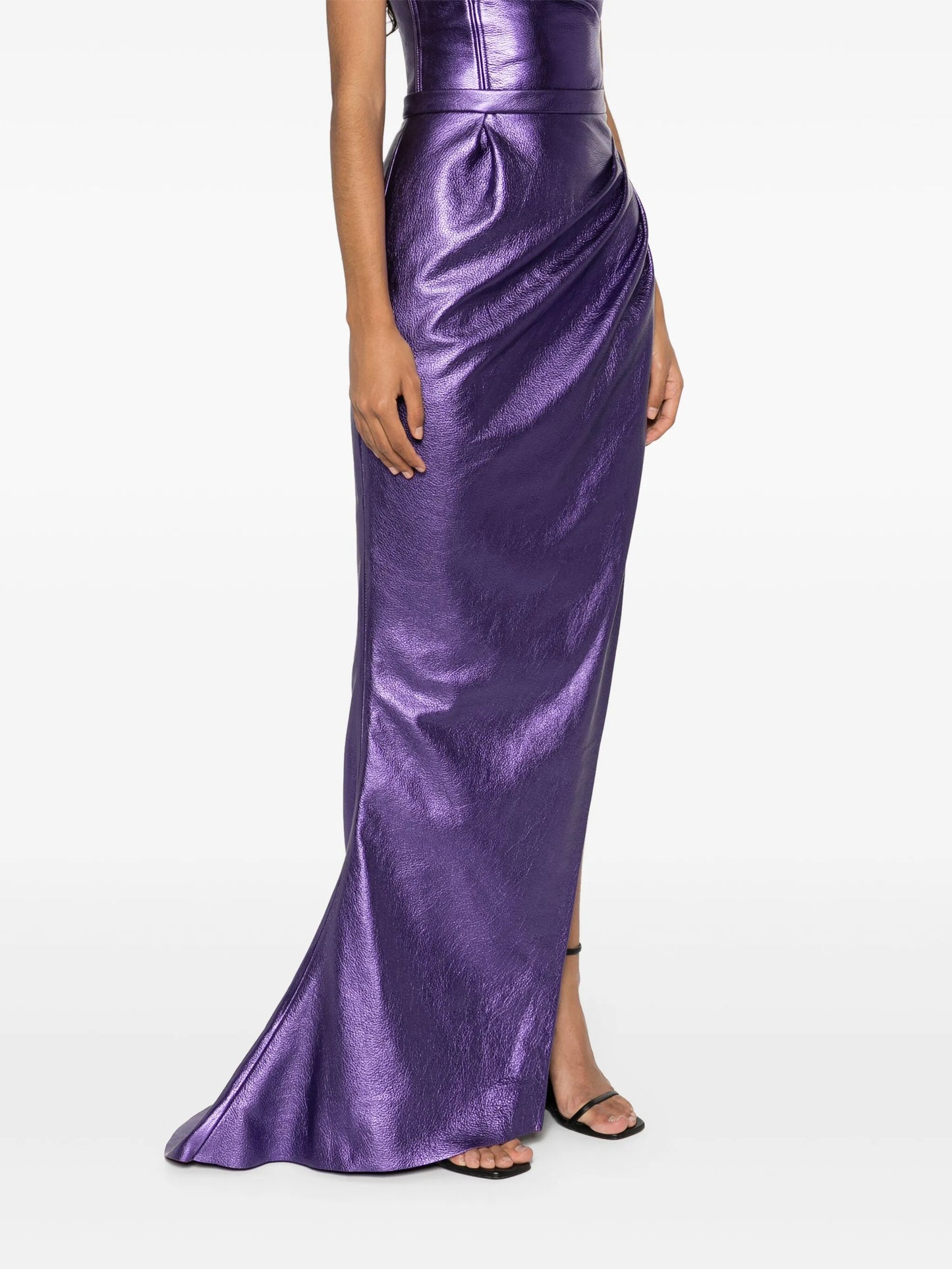 leather maxi skirt