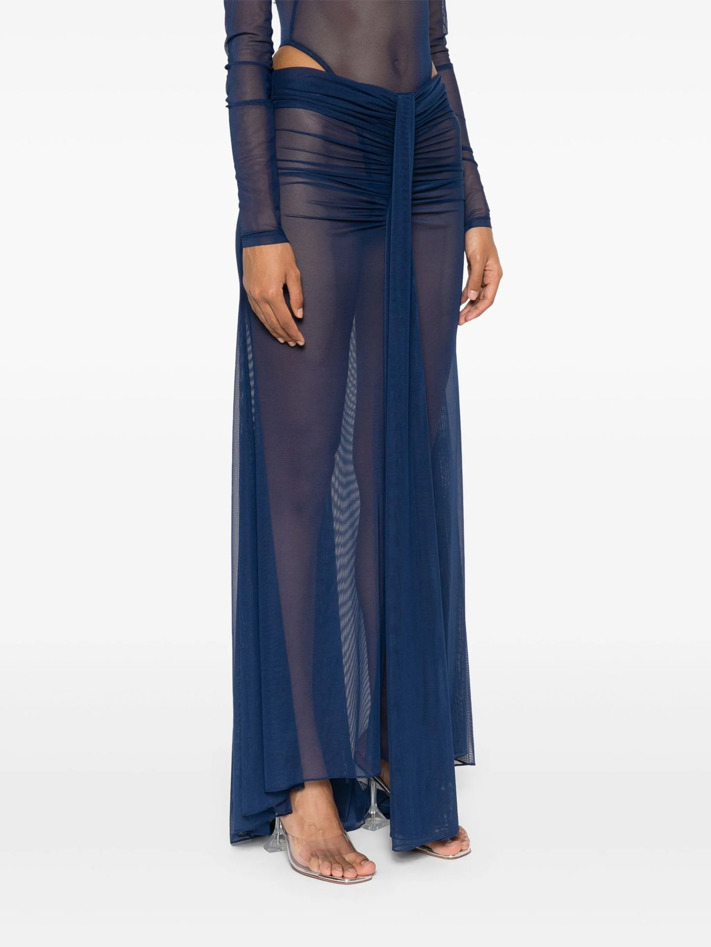 draped maxi skirt